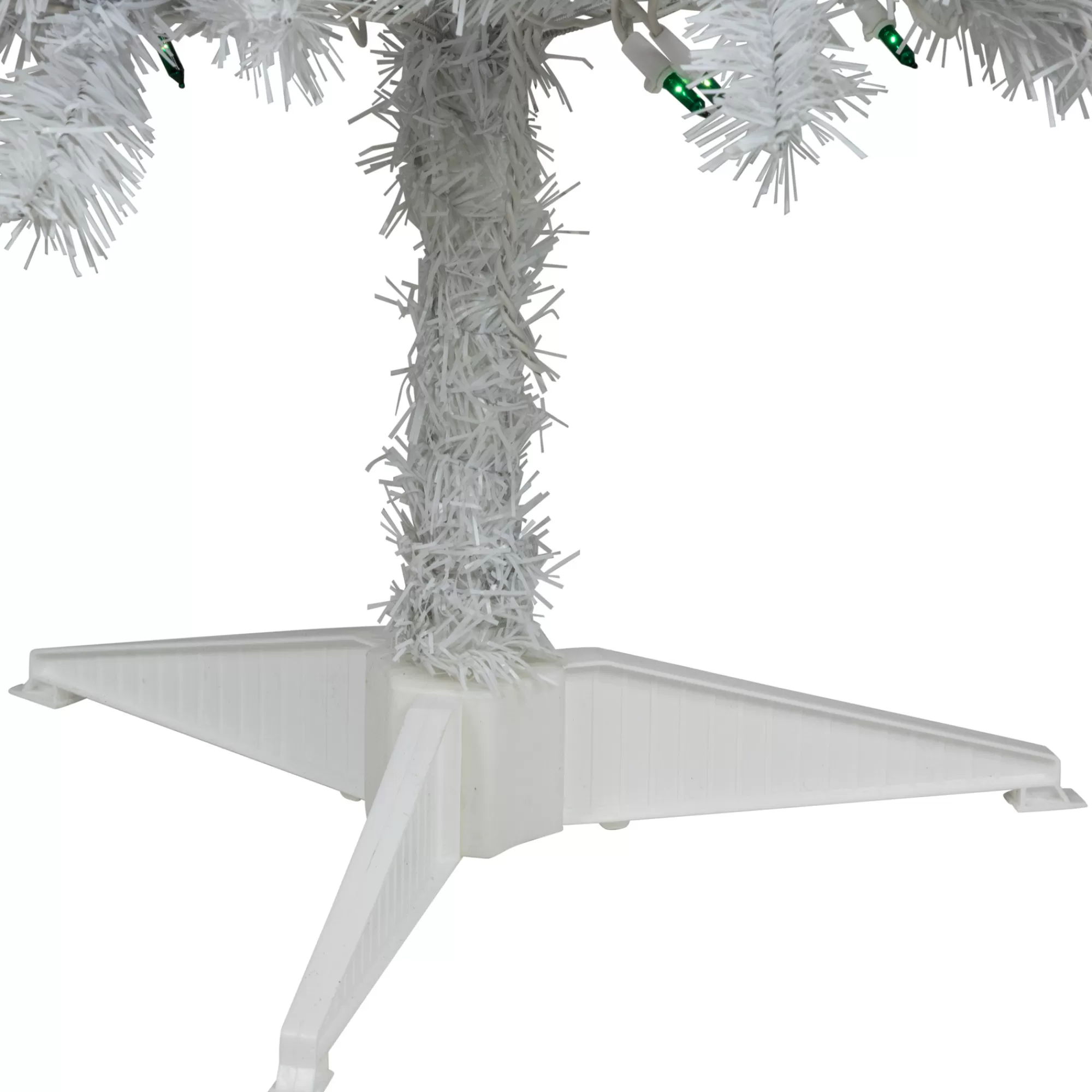 Northlight 4' Pre-Lit White Artificial Christmas Tree, Green Lights< Pre-Lit