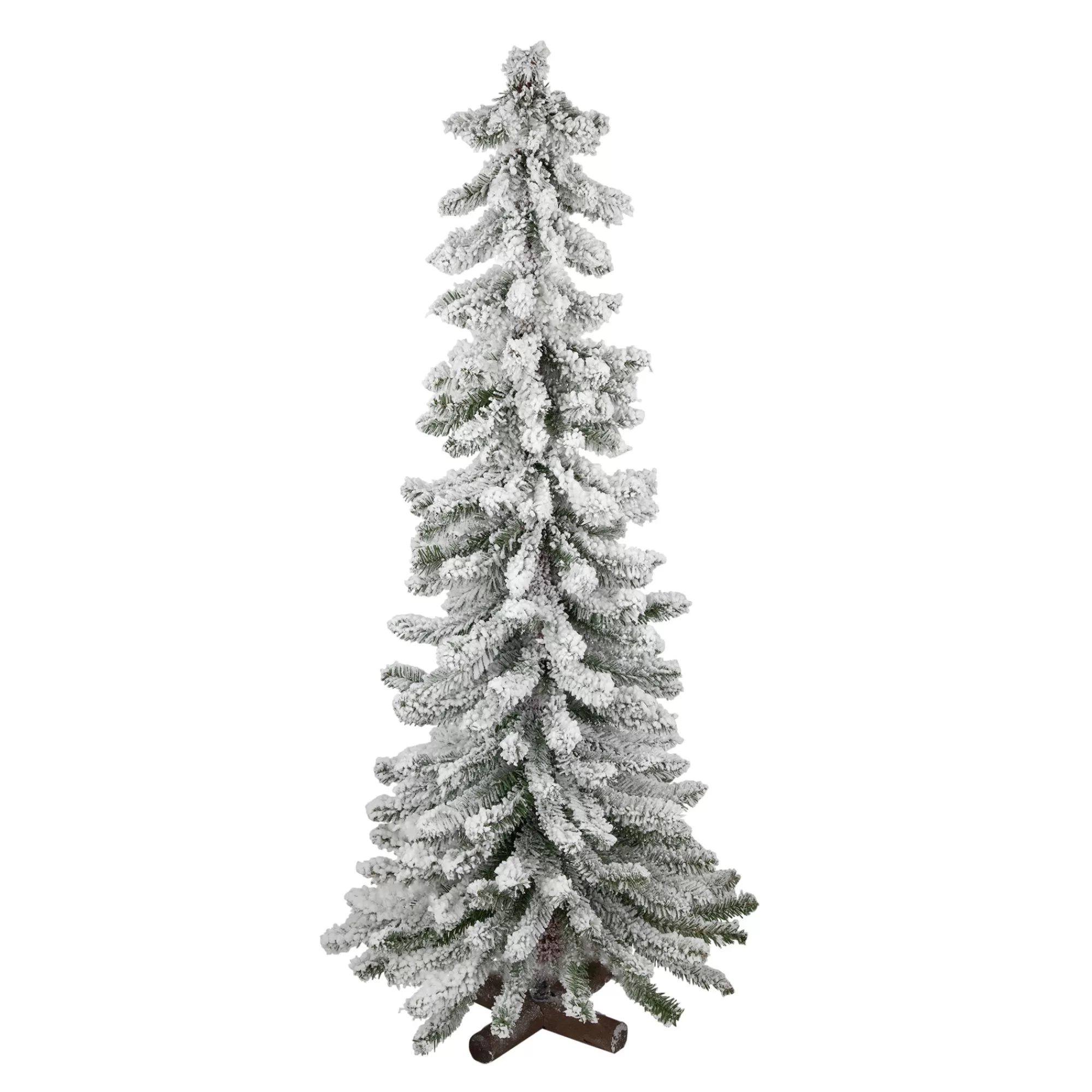 Northlight 4' Slim Flocked Alpine Artificial Christmas Tree, Unlit< Alpine