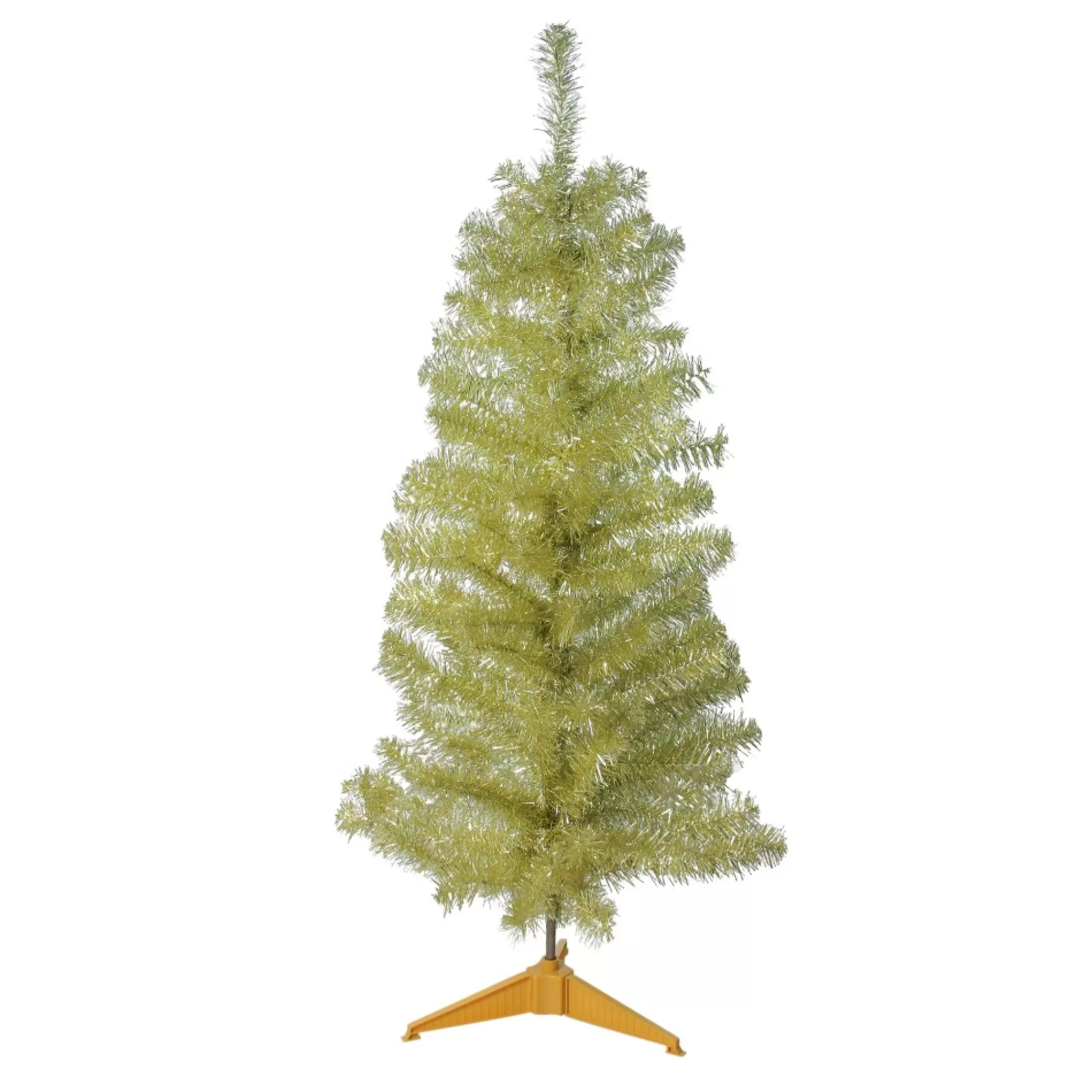 Northlight Unlit-4' Slim Gold Iridescent Tinsel Artificial Christmas Tree - Unlit