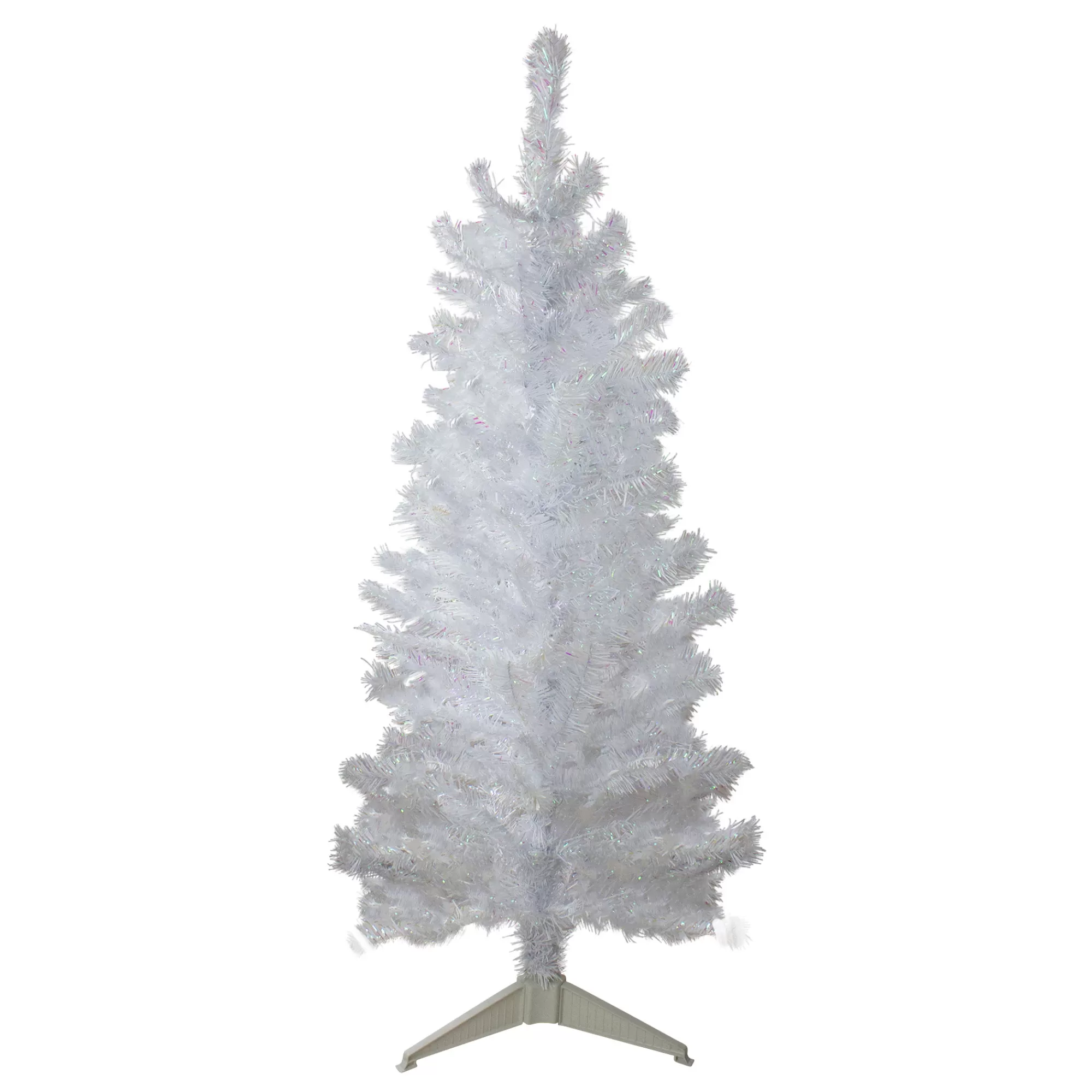 Northlight 4' White Iridescent Pine Artificial Christmas Tree - Unlit< Colorful