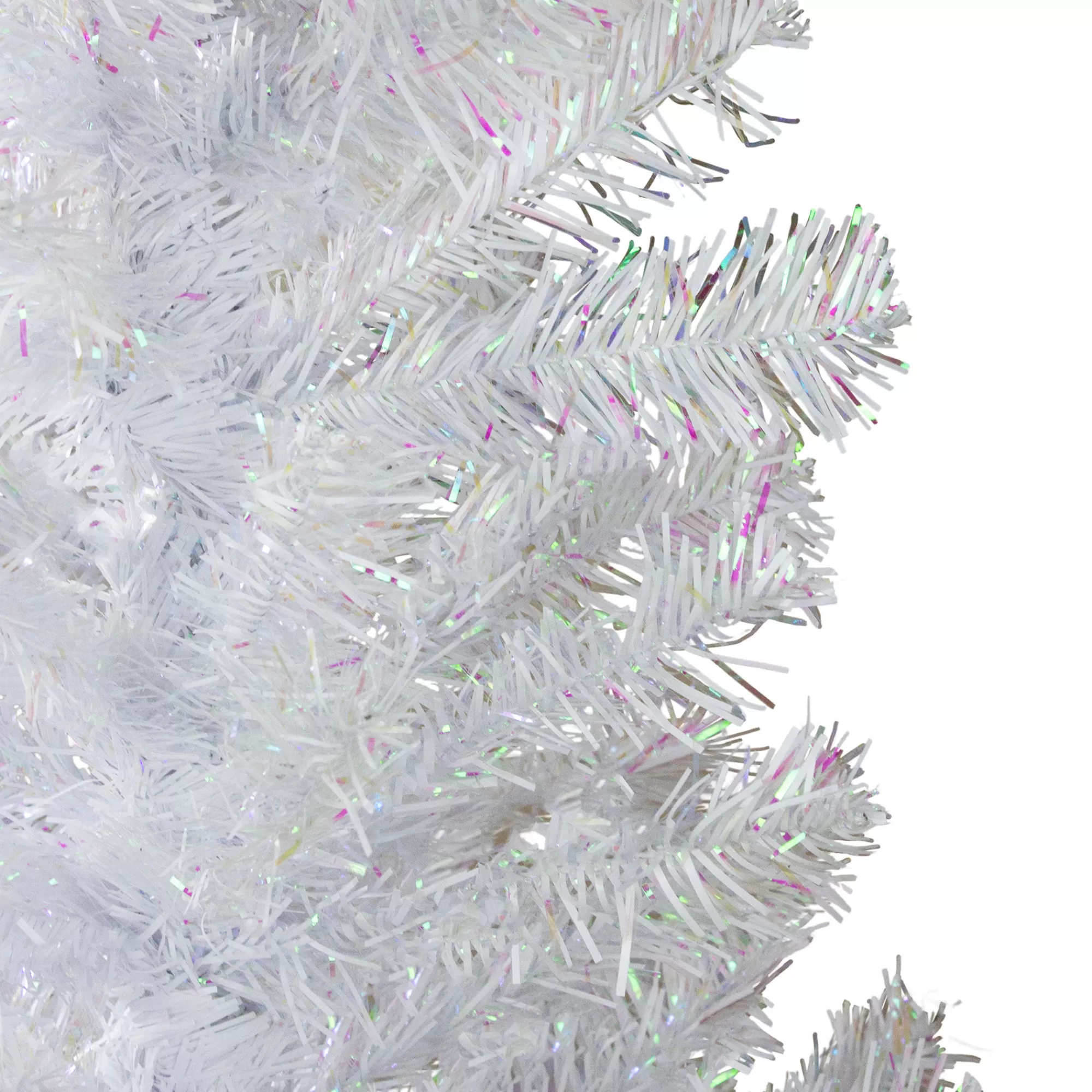 Northlight 4' White Iridescent Pine Artificial Christmas Tree - Unlit< Colorful