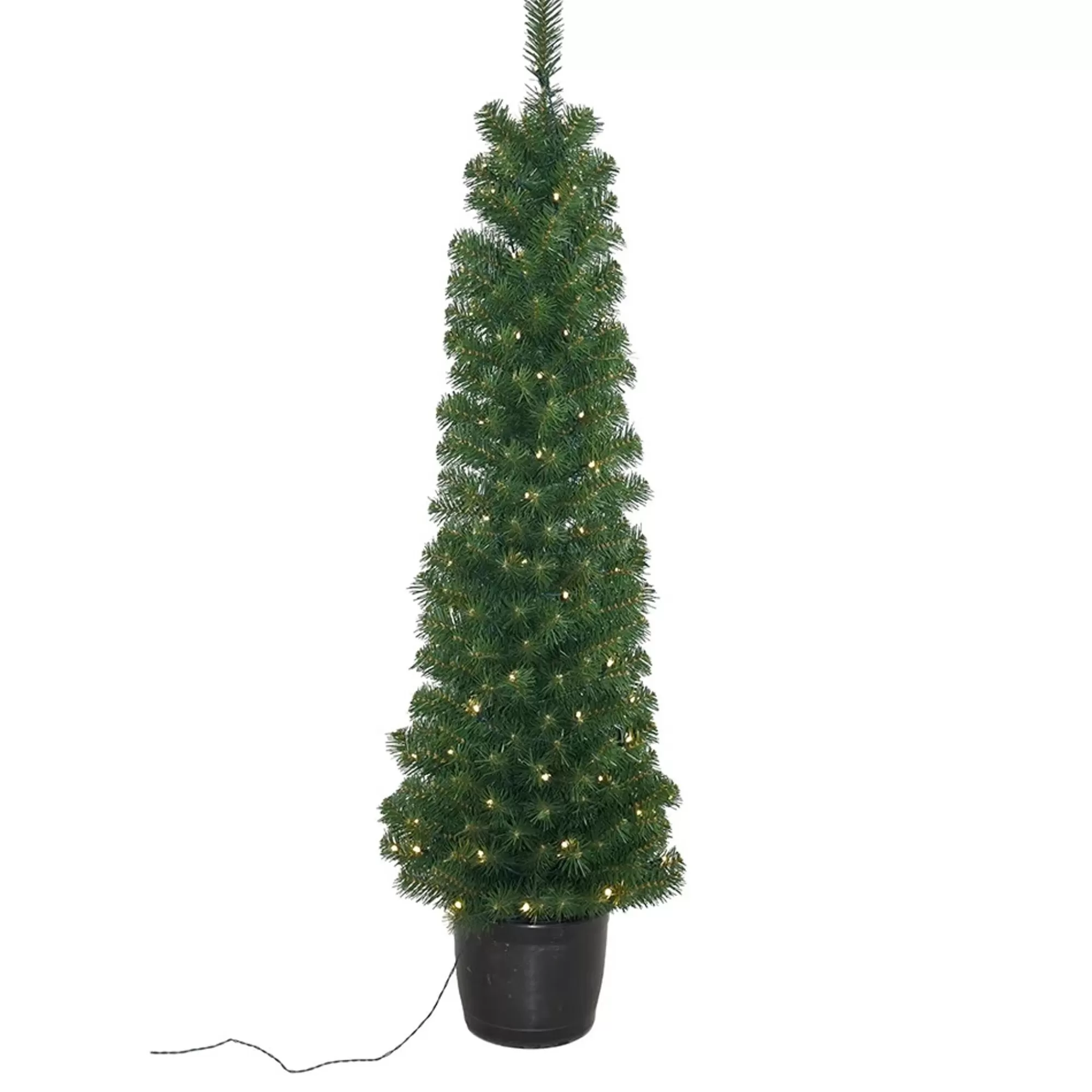 KSA 5' Pre-Lit Artificial Christmas Tree, Warm White Lights< Potted