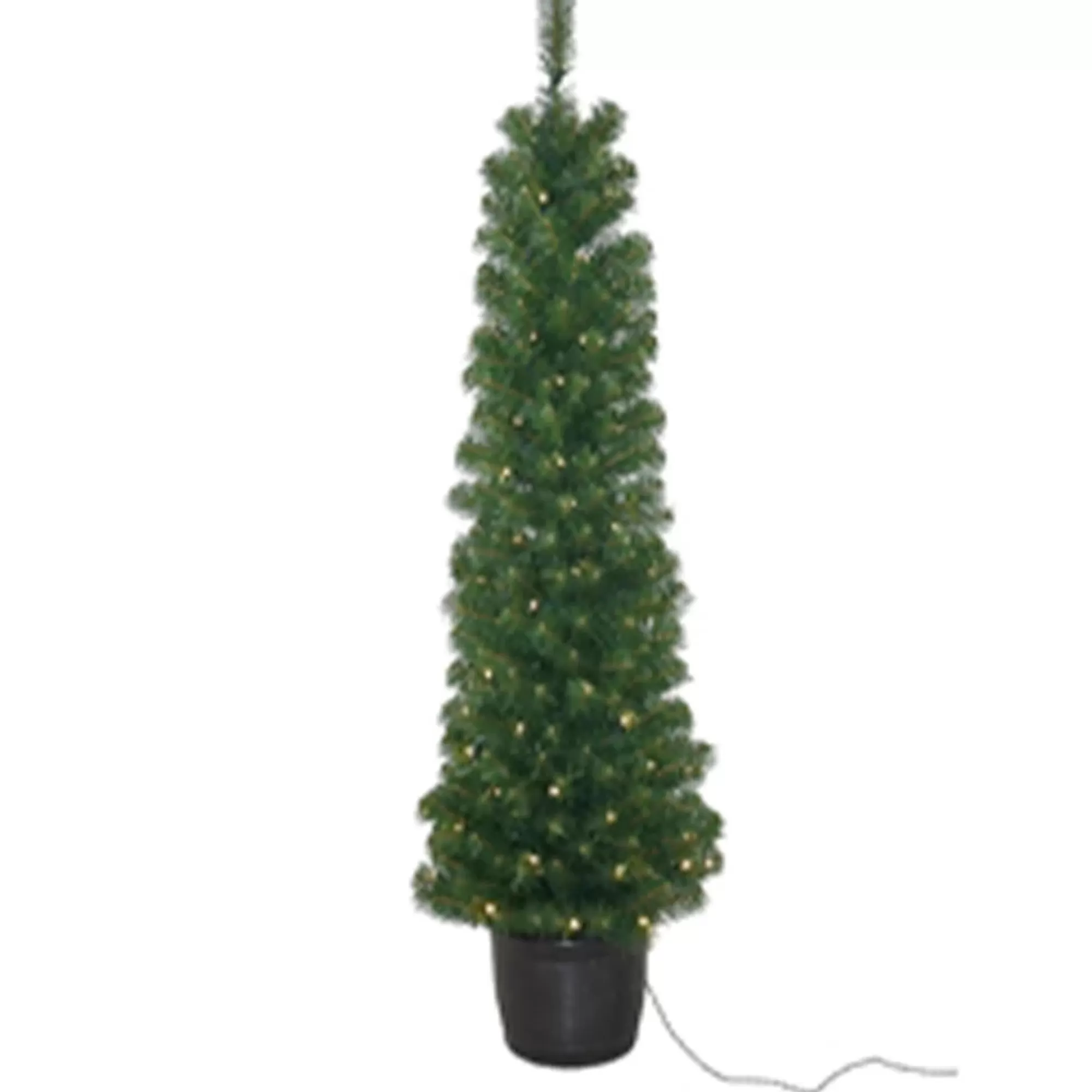 KSA 5' Pre-Lit Artificial Christmas Tree, Warm White Lights< Potted