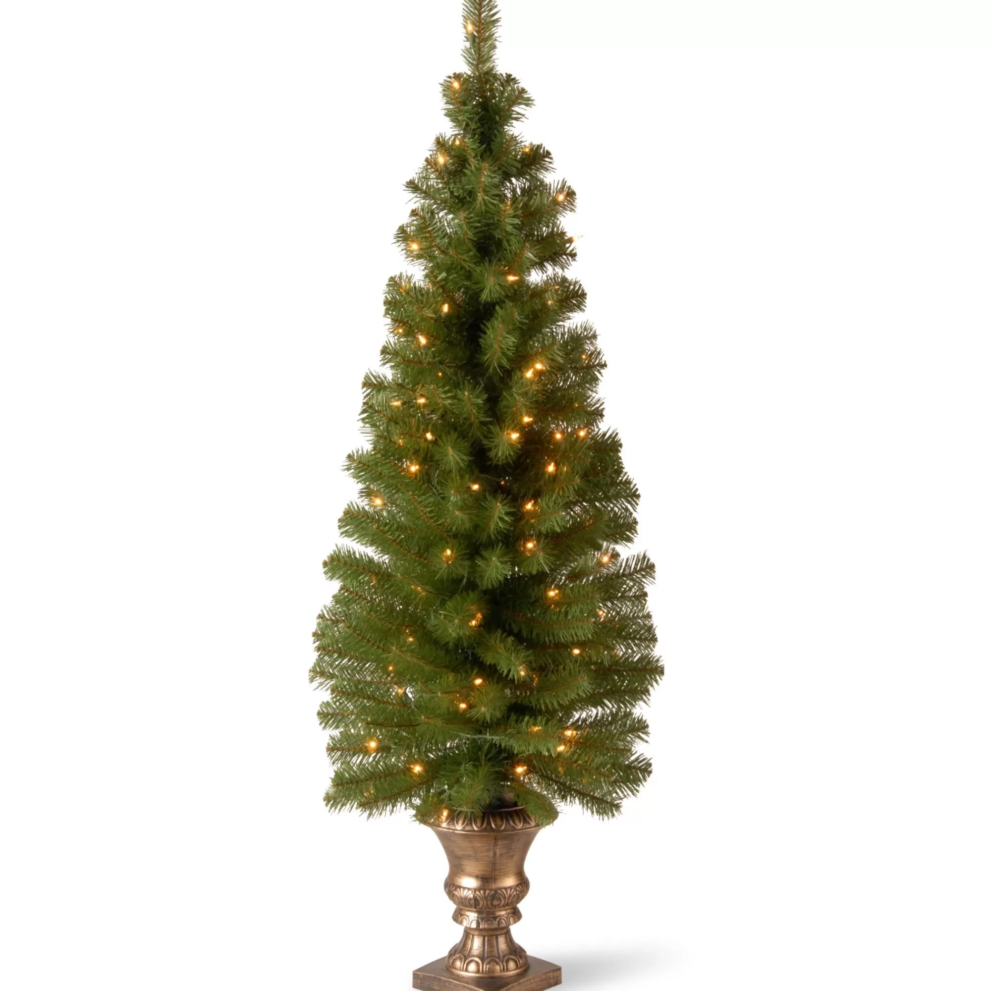 Christmas Central 5' Pre-Lit Potted Montclair Spruce Christmas Tree, Clear Lights< Potted