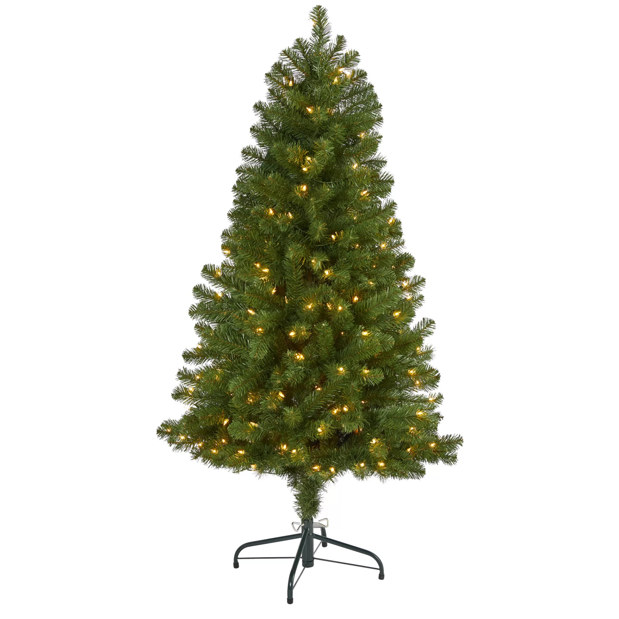 Nearly Natural 5' Pre-Lit Virginia Fir Artificial Christmas Tree, Clear Lights< Pre-Lit