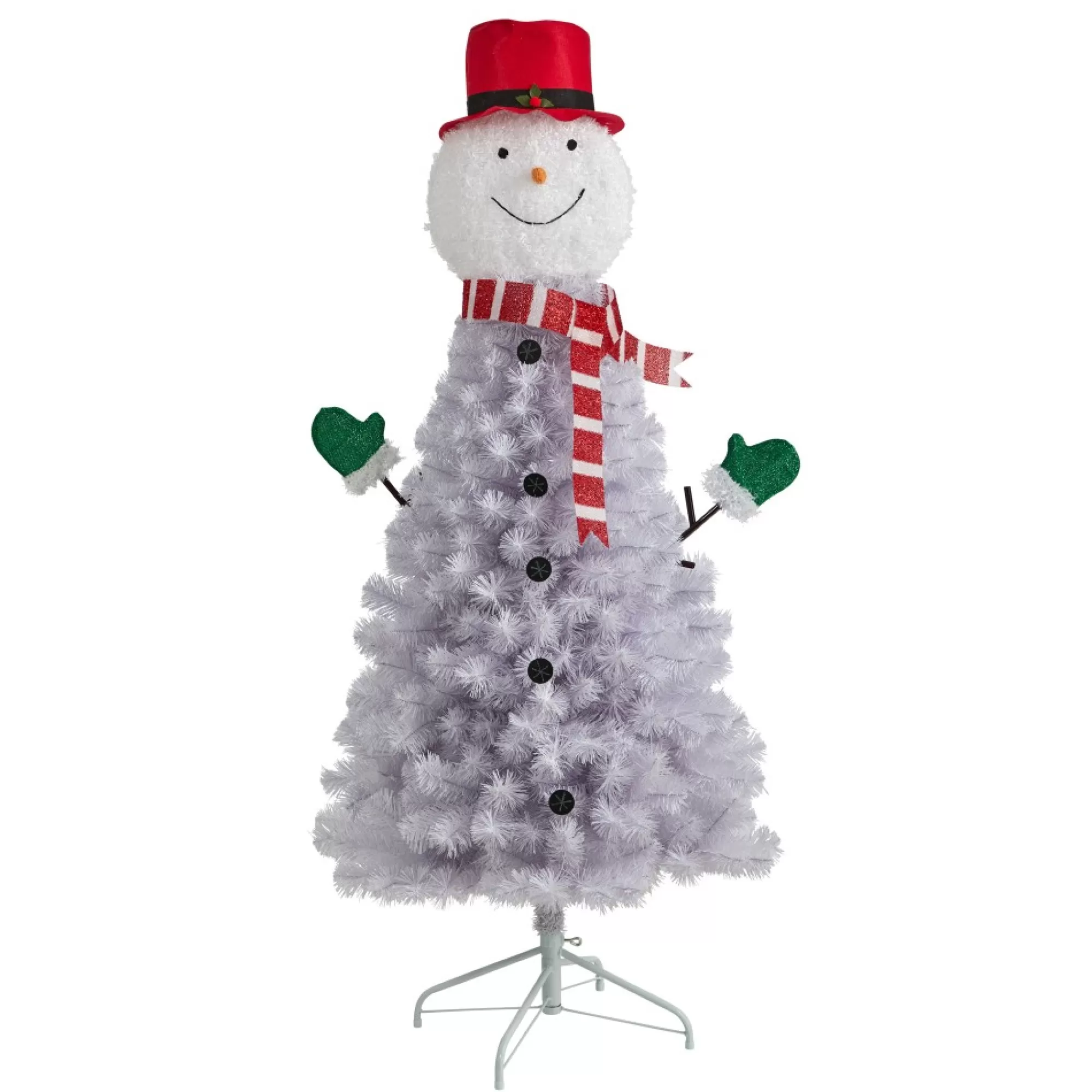 Nearly Natural Unlit-5' Snowman Artificial Christmas Tree, Unlit