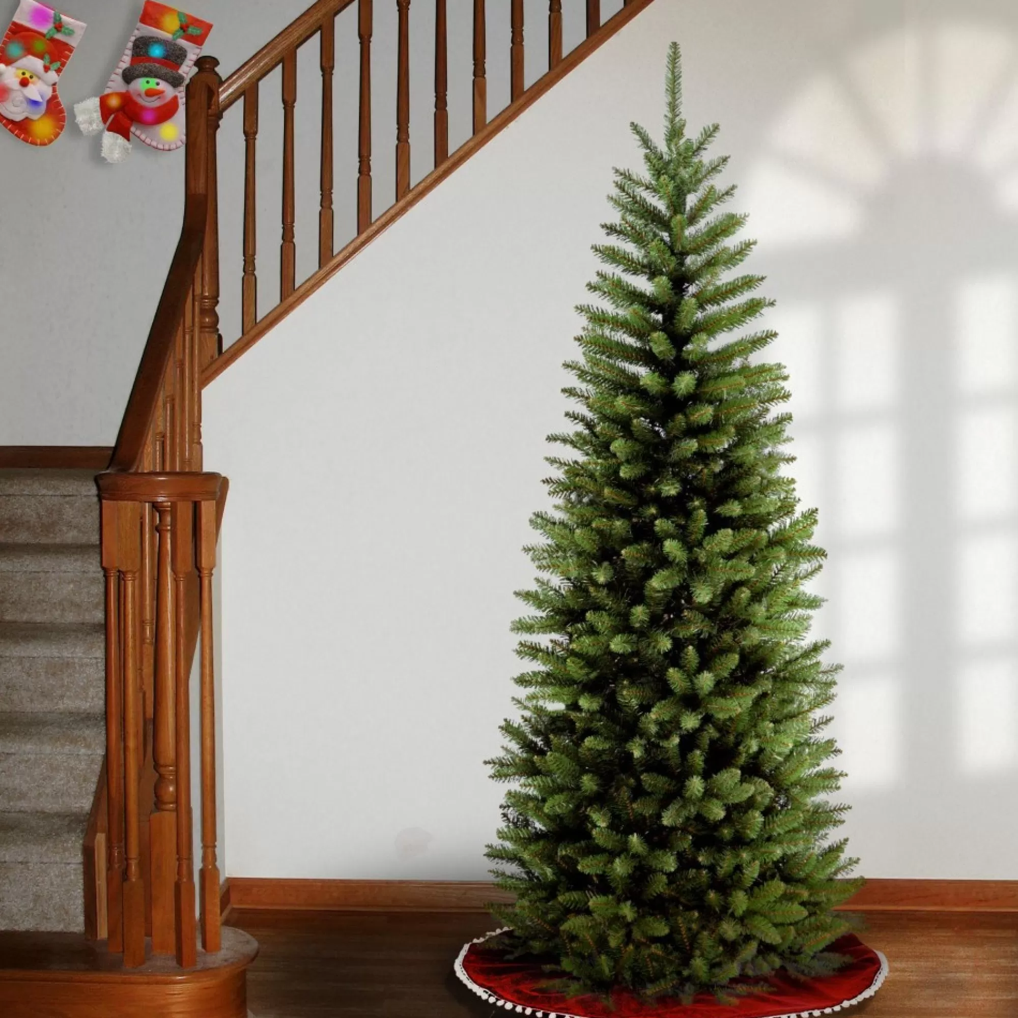 Christmas Central Unlit-6.5' Kingswood Fir Pencil Artificial Christmas Tree, Unlit