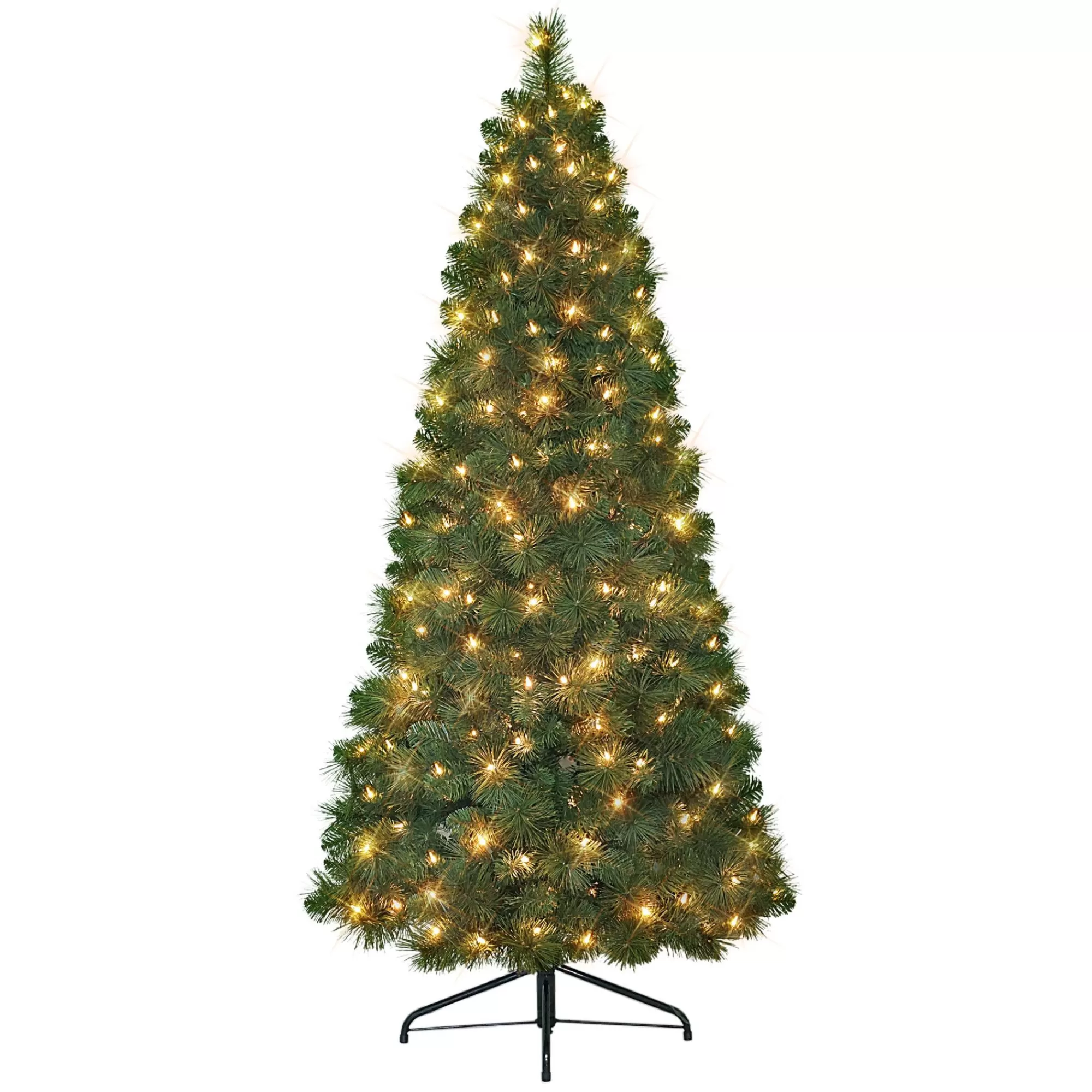 CC Christmas Decor 6.5' Pre-Lit Artificial Christmas Wall Half Tree, Clear Lights< Pre-Lit