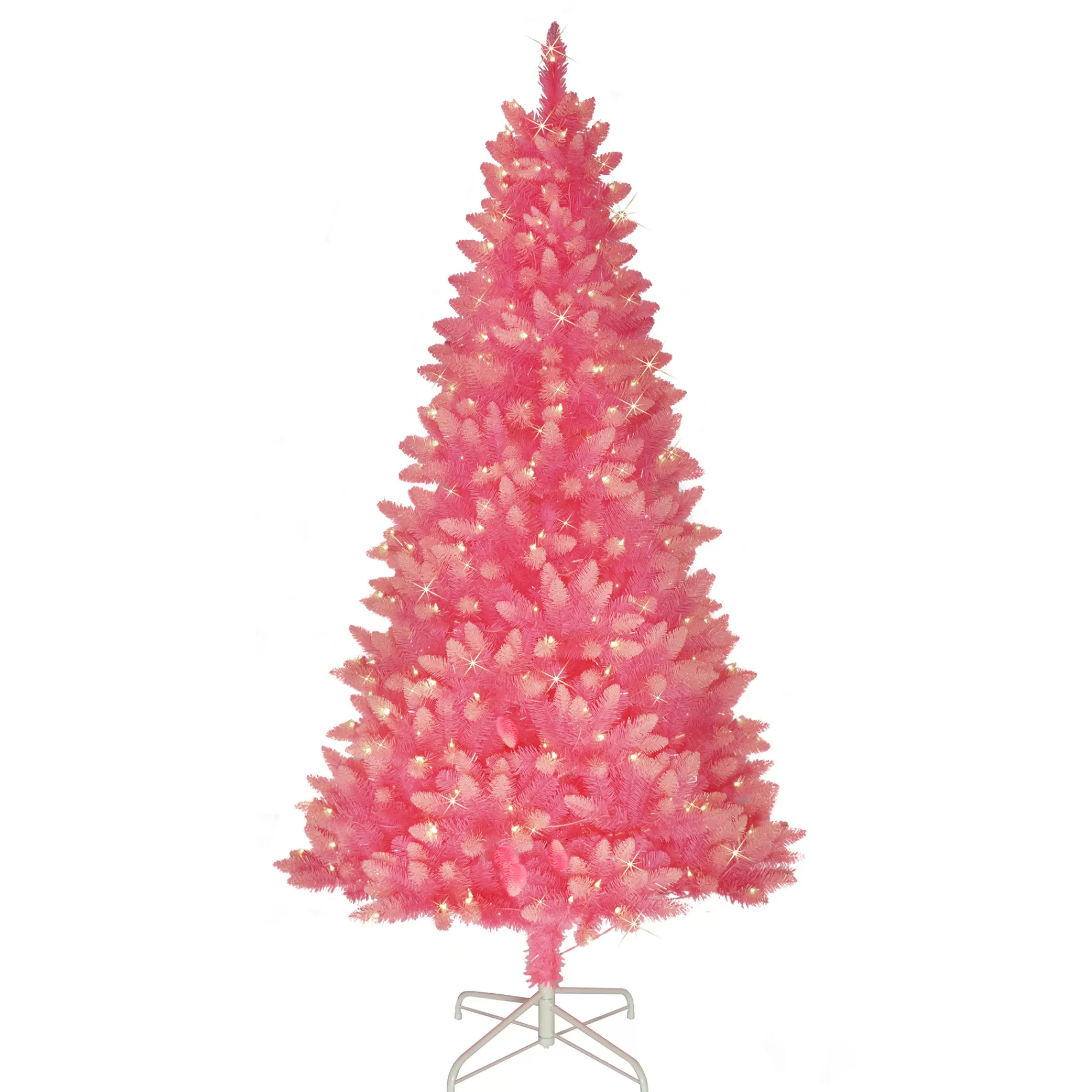 CC Christmas Decor 6.5' Pre-Lit Fashion Pink Artificial Christmas Tree - Clear Lights< Pre-Lit