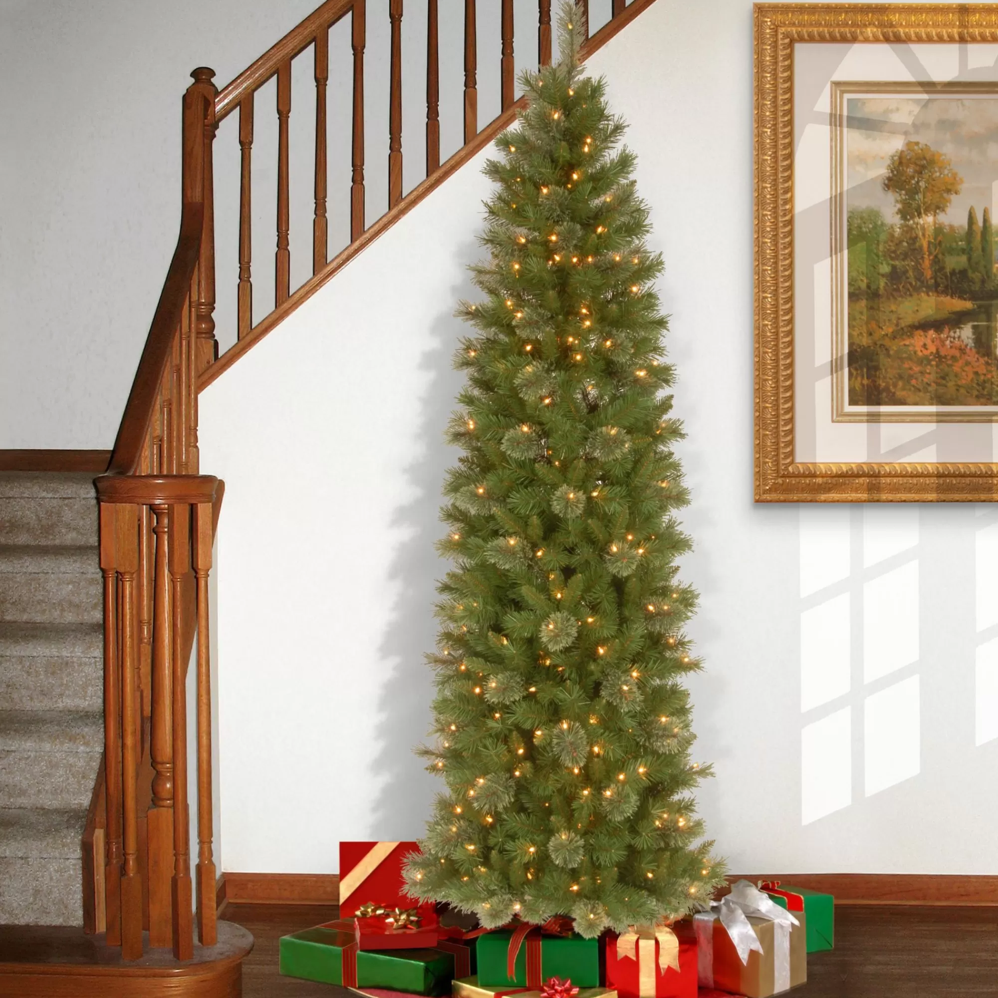 Christmas Central 6.5' Pre-Lit Tacoma Pine Artificial Christmas Tree, Clear Lights< Pre-Lit