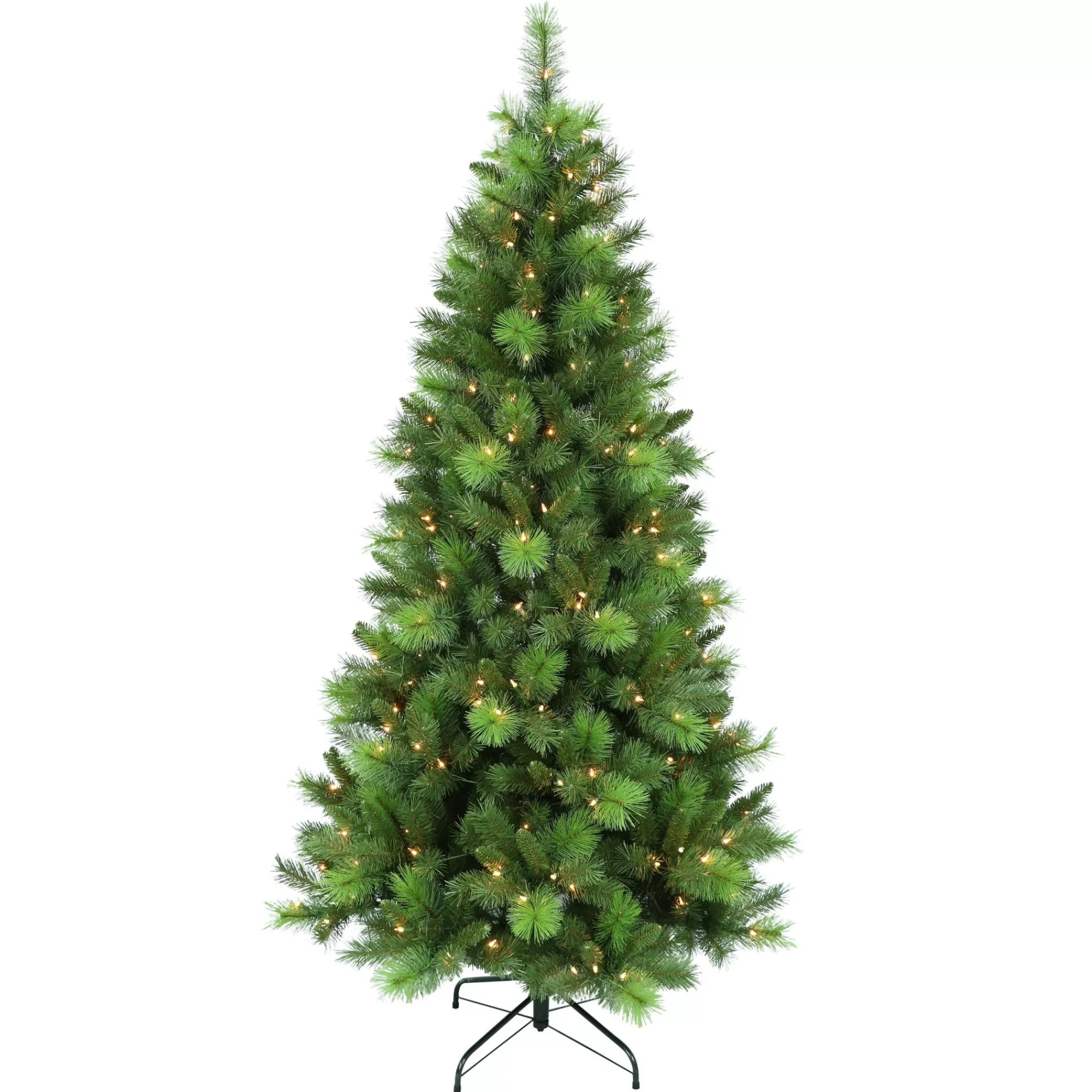 CC Christmas Decor 6.5' Pre-Litadirondack Pine Artificial Christmas Tree, Clear Lights< Pre-Lit