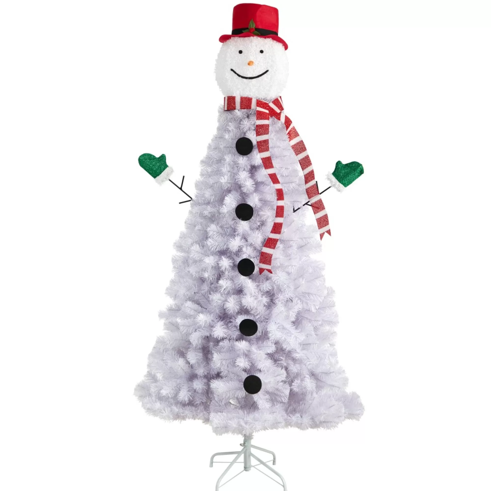 Nearly Natural Unlit-6.5' Snowman Artificial Christmas Tree, Unlit