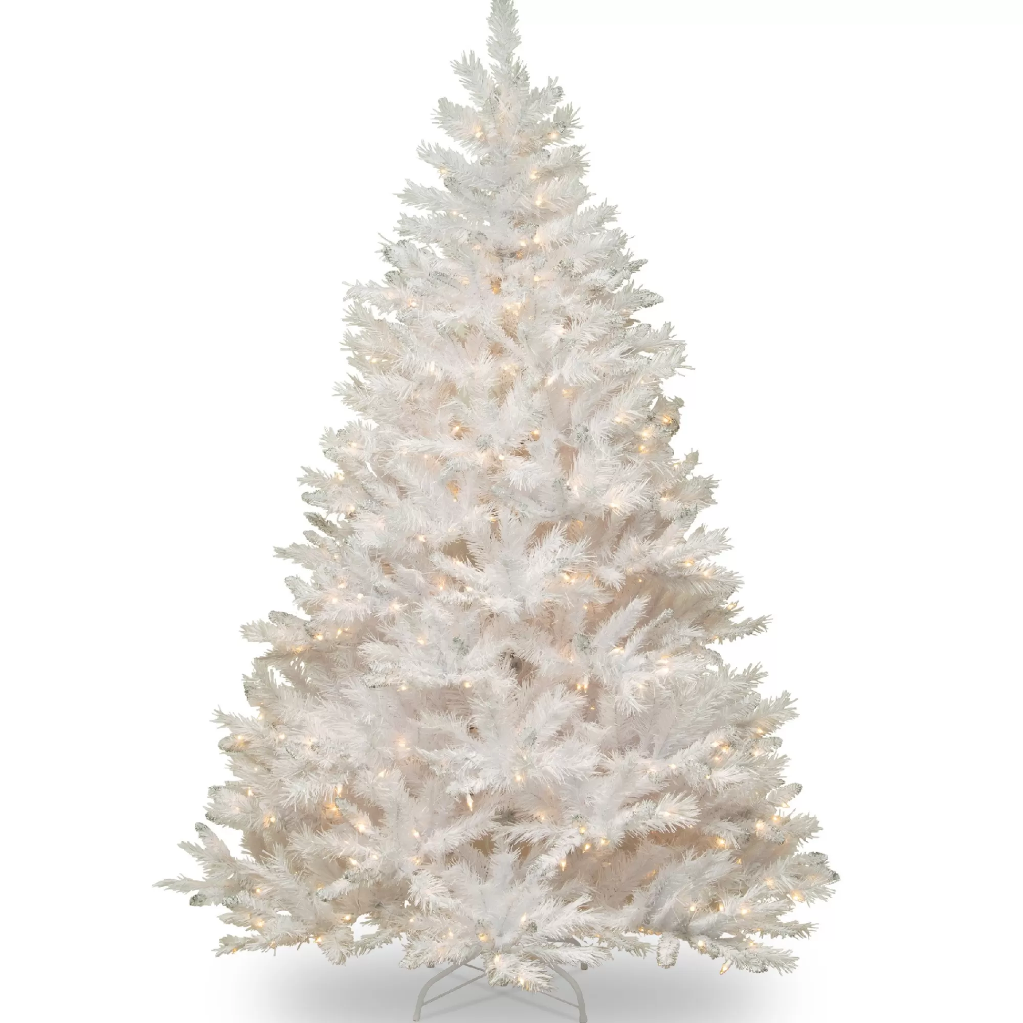 Christmas Central 6.5' White Winchester Pine Artificial Christmas Tree, Clear Lights< Colorful