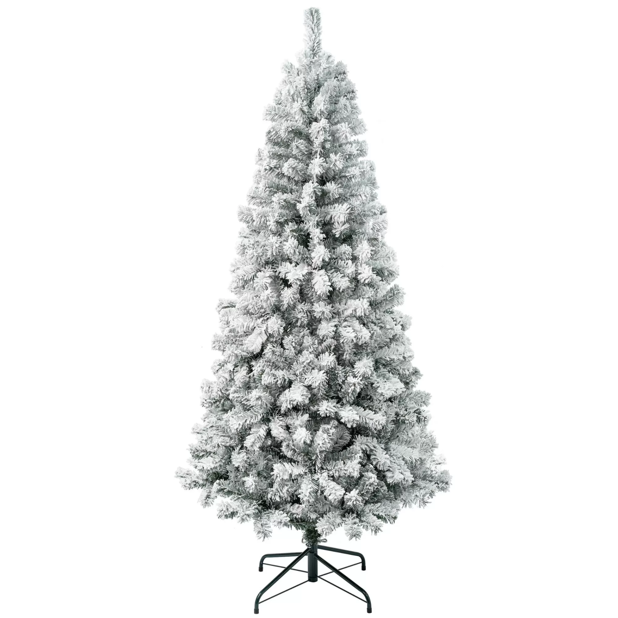 Christmas Central 6' Medium Flocked Acacia Artificial Christmas Tree, Unlit< Flocked