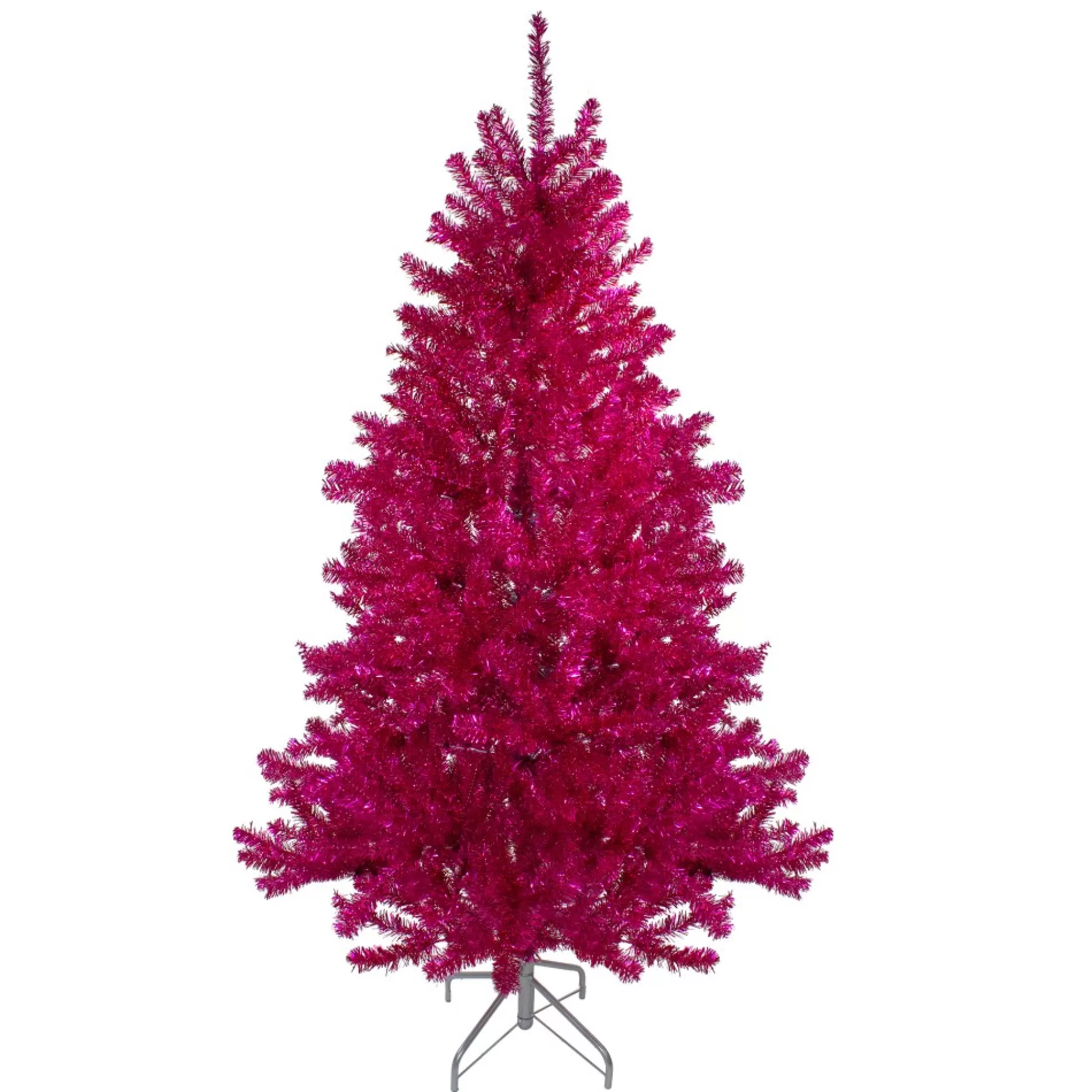 Northlight Unlit-6' Metallic Pink Tinsel Artificial Christmas Tree - Unlit