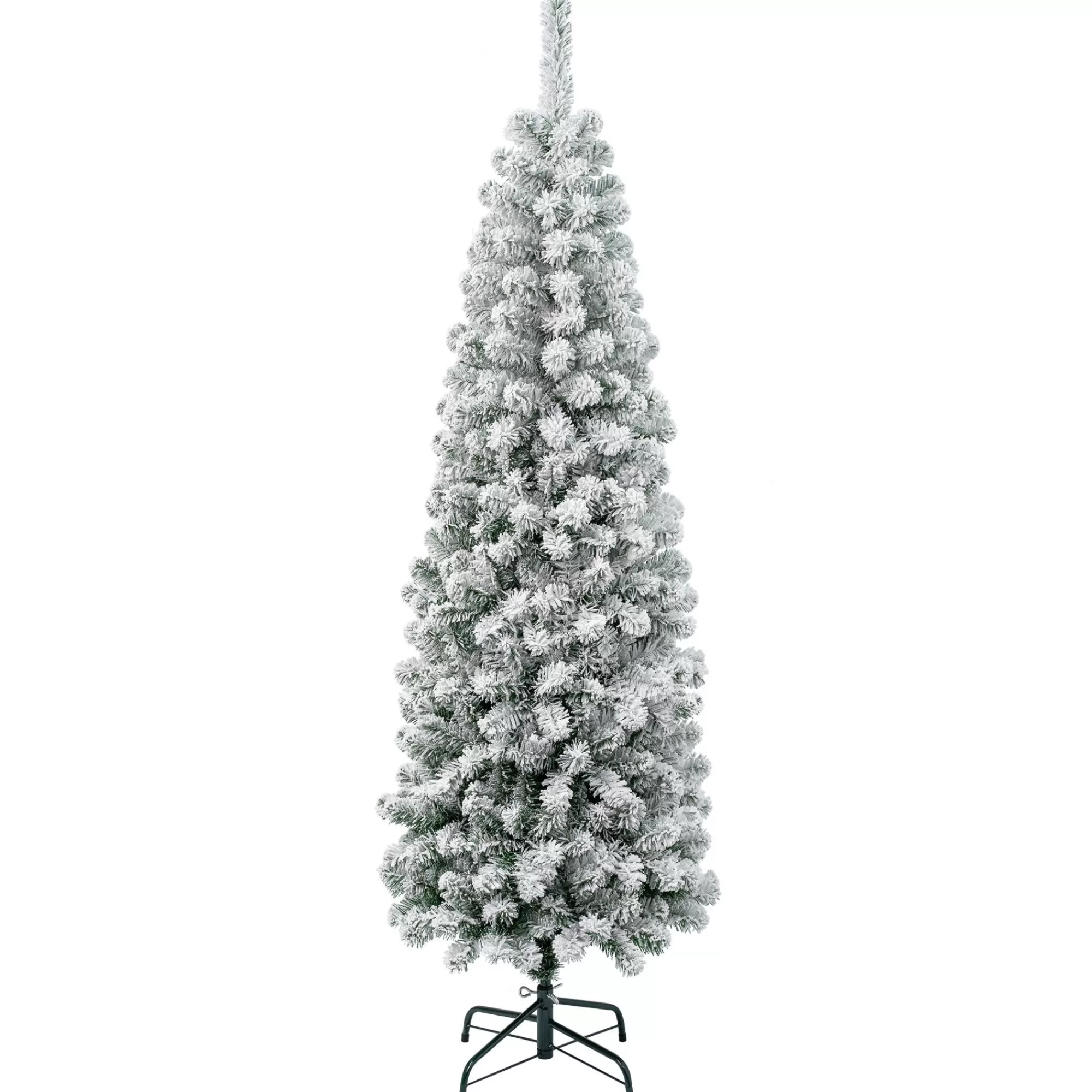 Christmas Central 6' Pencil Flocked Acacia Artificial Christmas Tree, Unlit< Flocked