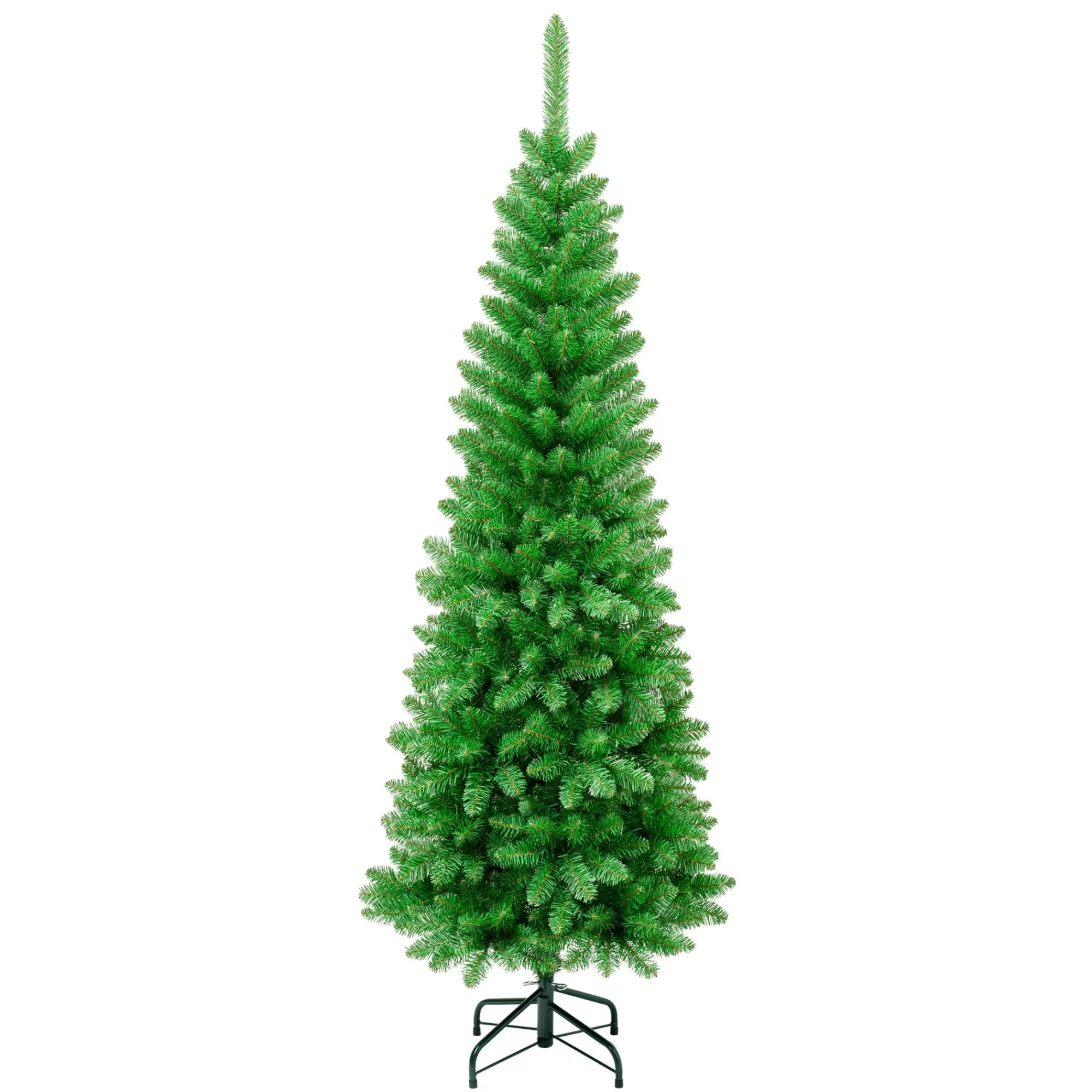 Christmas Central 6' Pencil Green Rowan Artificial Christmas Tree, Unlit< Colorful