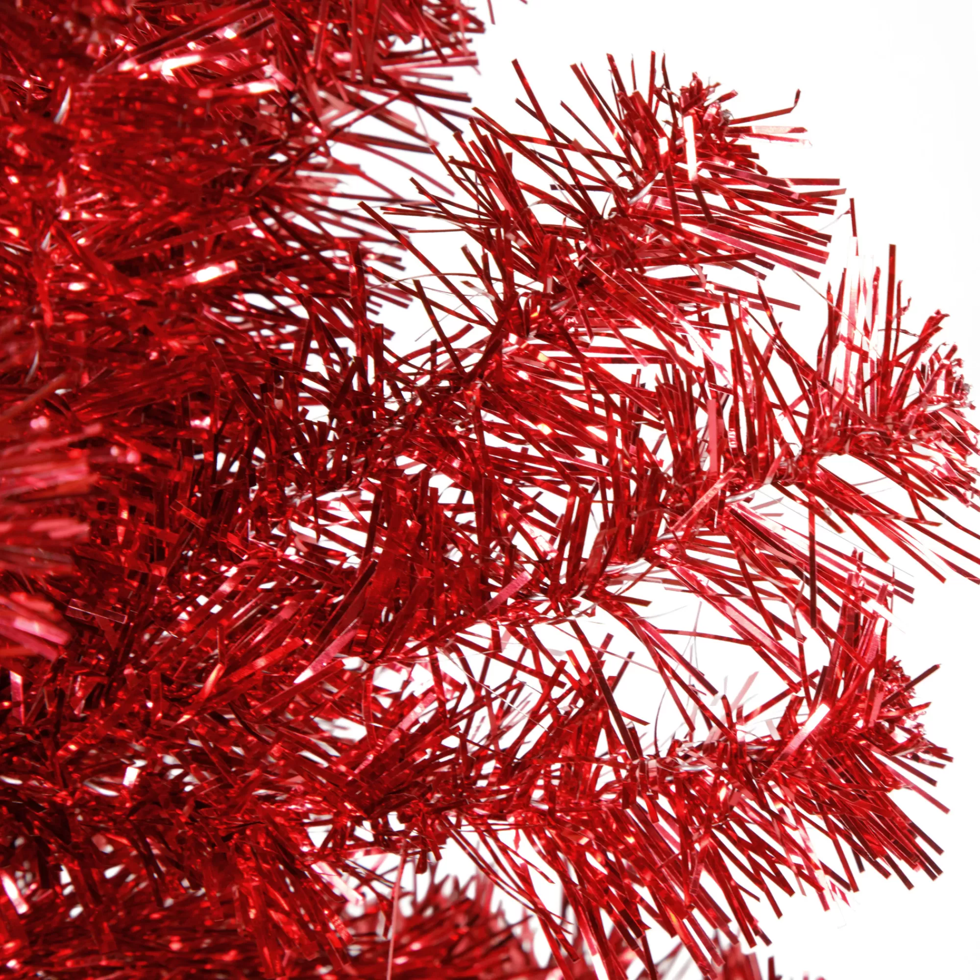 Northlight 6' Pencil Red Tinsel Artificial Christmas Tree - Unlit< Colorful