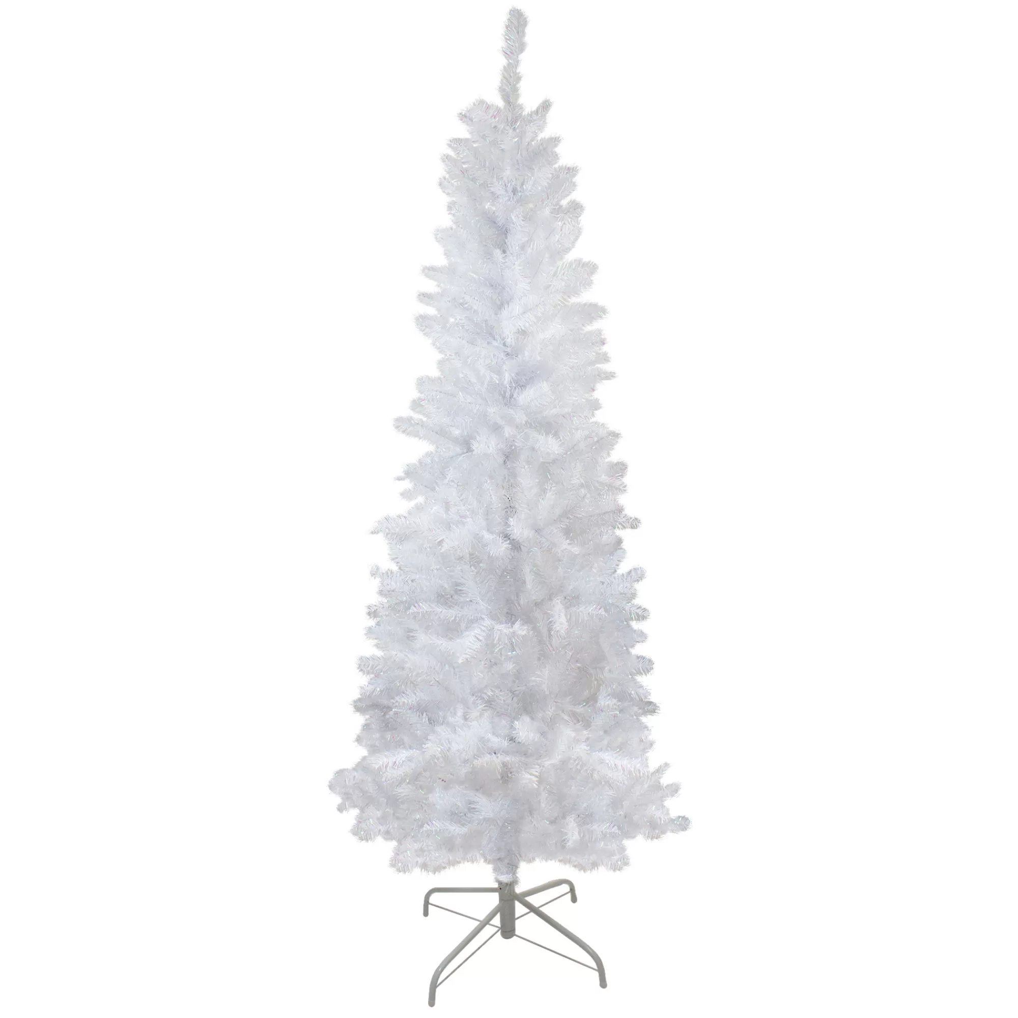 Northlight 6' Pencil White Spruce Artificial Christmas Tree - Unlit< Colorful