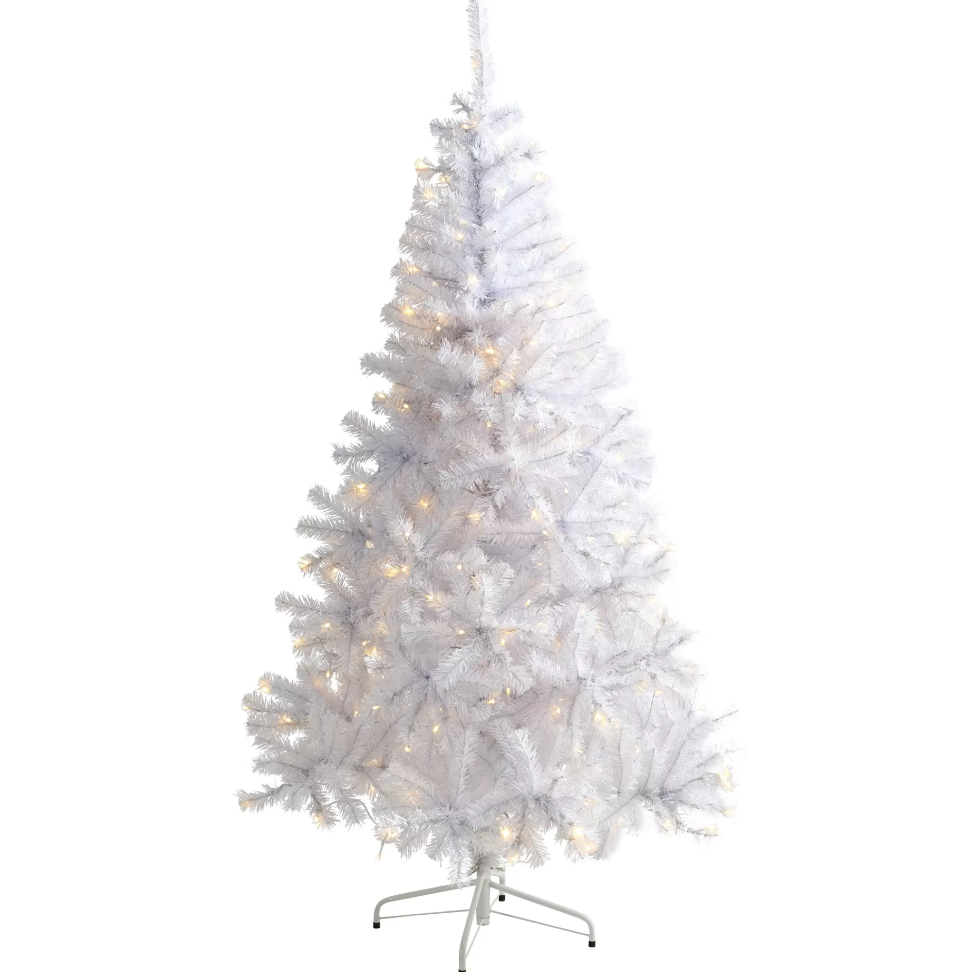 Nearly Natural 6' Pre-Lit Artificial Christmas Tree, Clear Led Lights< Pre-Lit