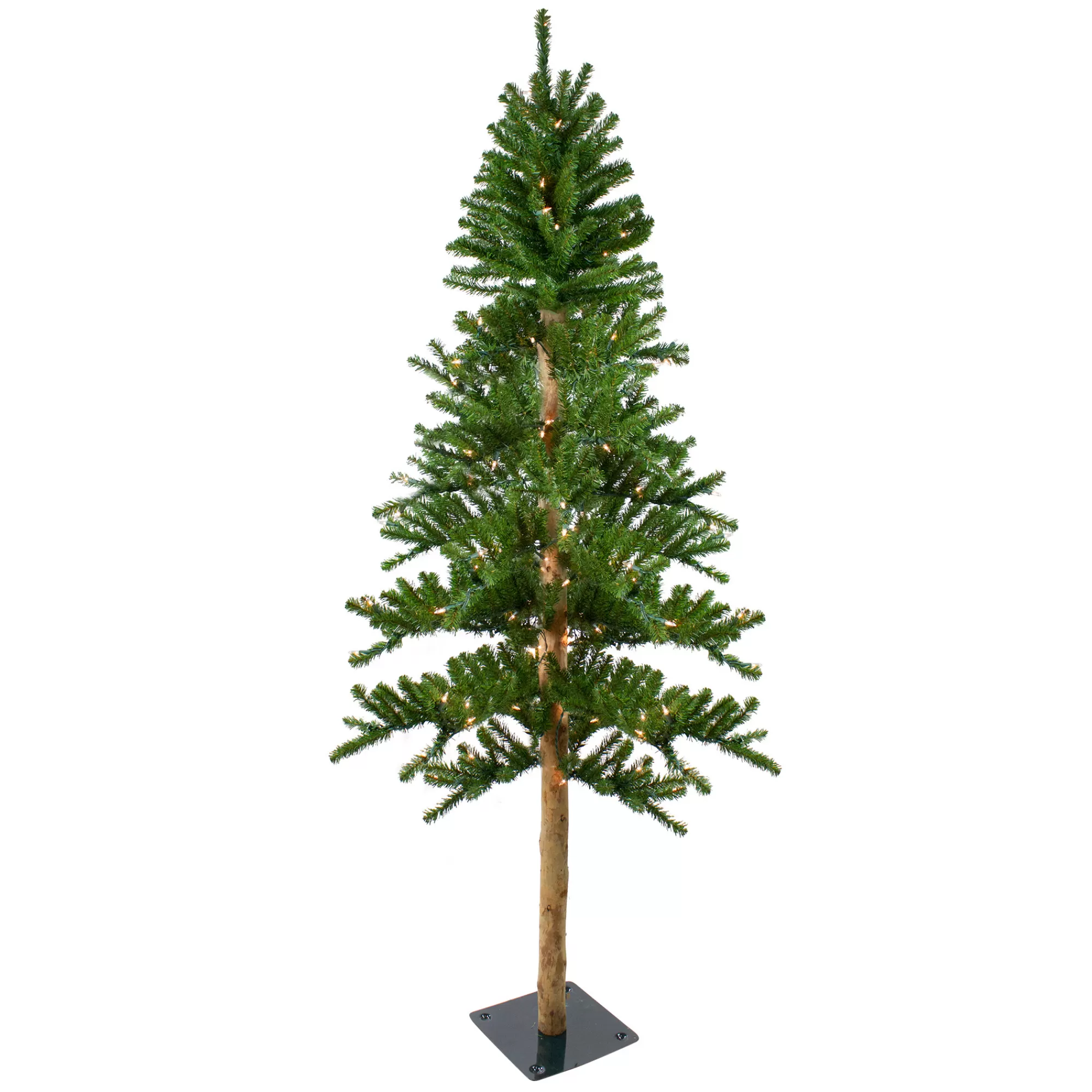 Northlight 6' Pre-Lit Pencil Alpine Artificial Christmas Tree, Clear Lights< Alpine