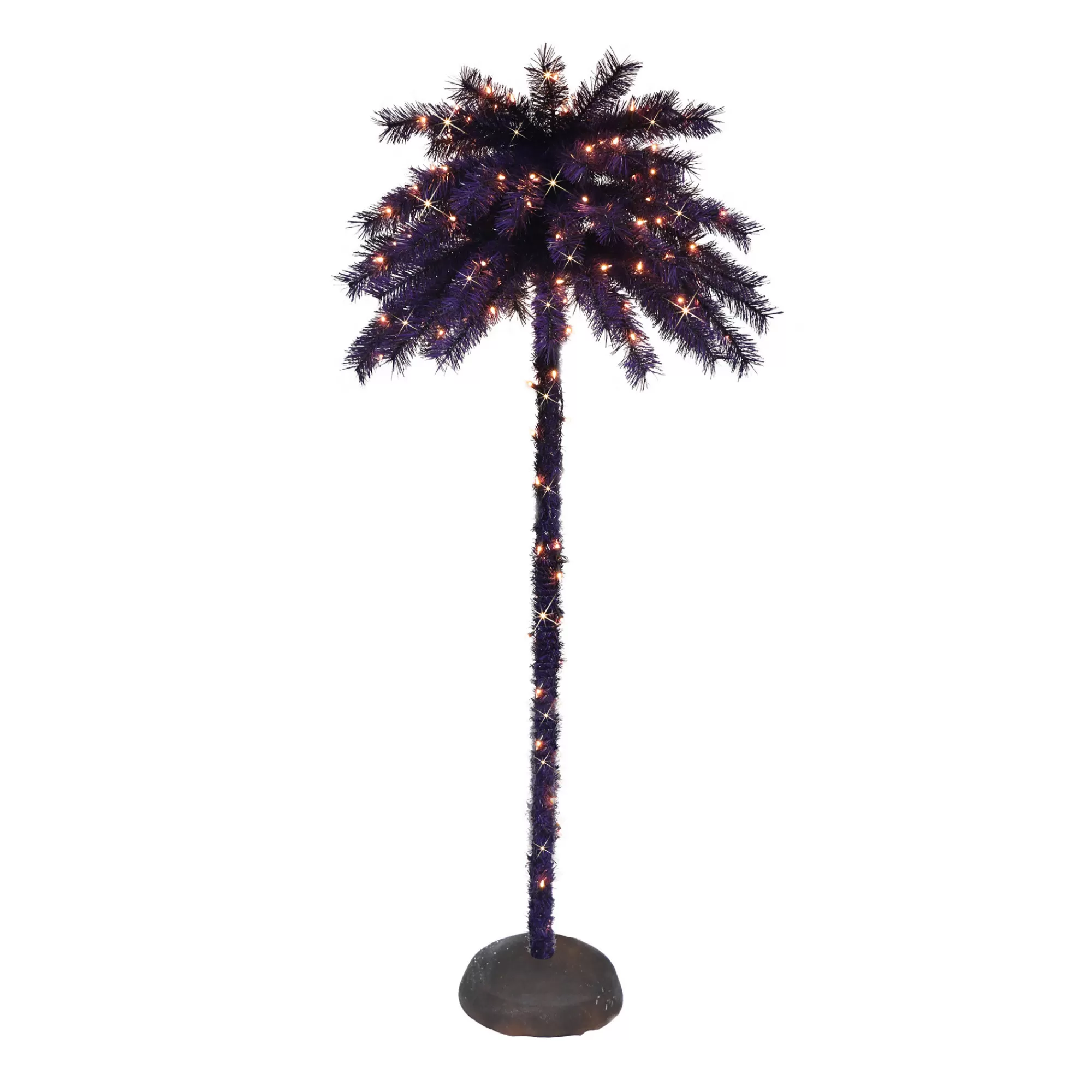 CC Christmas Decor 6' Pre-Lit Purple Tropical Palm Christmas Tree – Clear Lights< Pre-Lit