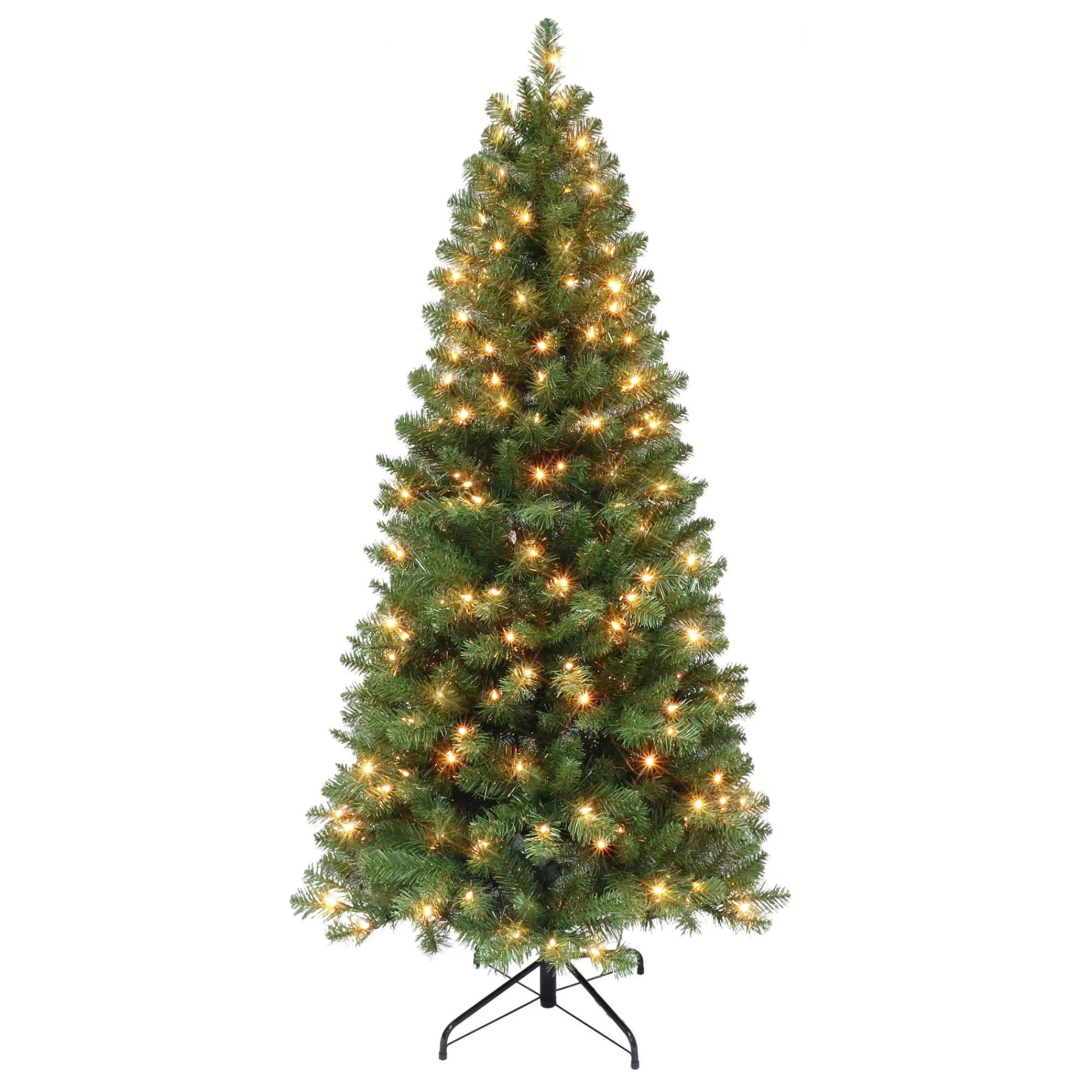 CC Christmas Decor 6' Pre-Lit Virginia Pine Artificial Christmas Tree, Clear Lights< Pre-Lit