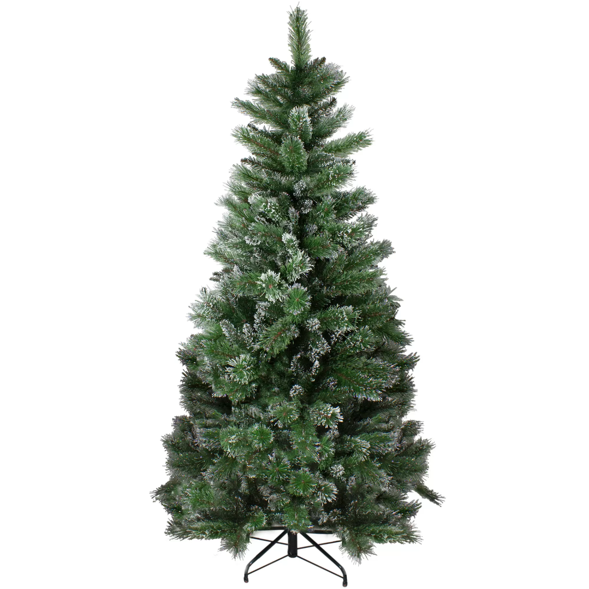 Northlight 6' Snowy Mixed Montana Pine Artificial Christmas Tree - Unlit< Flocked