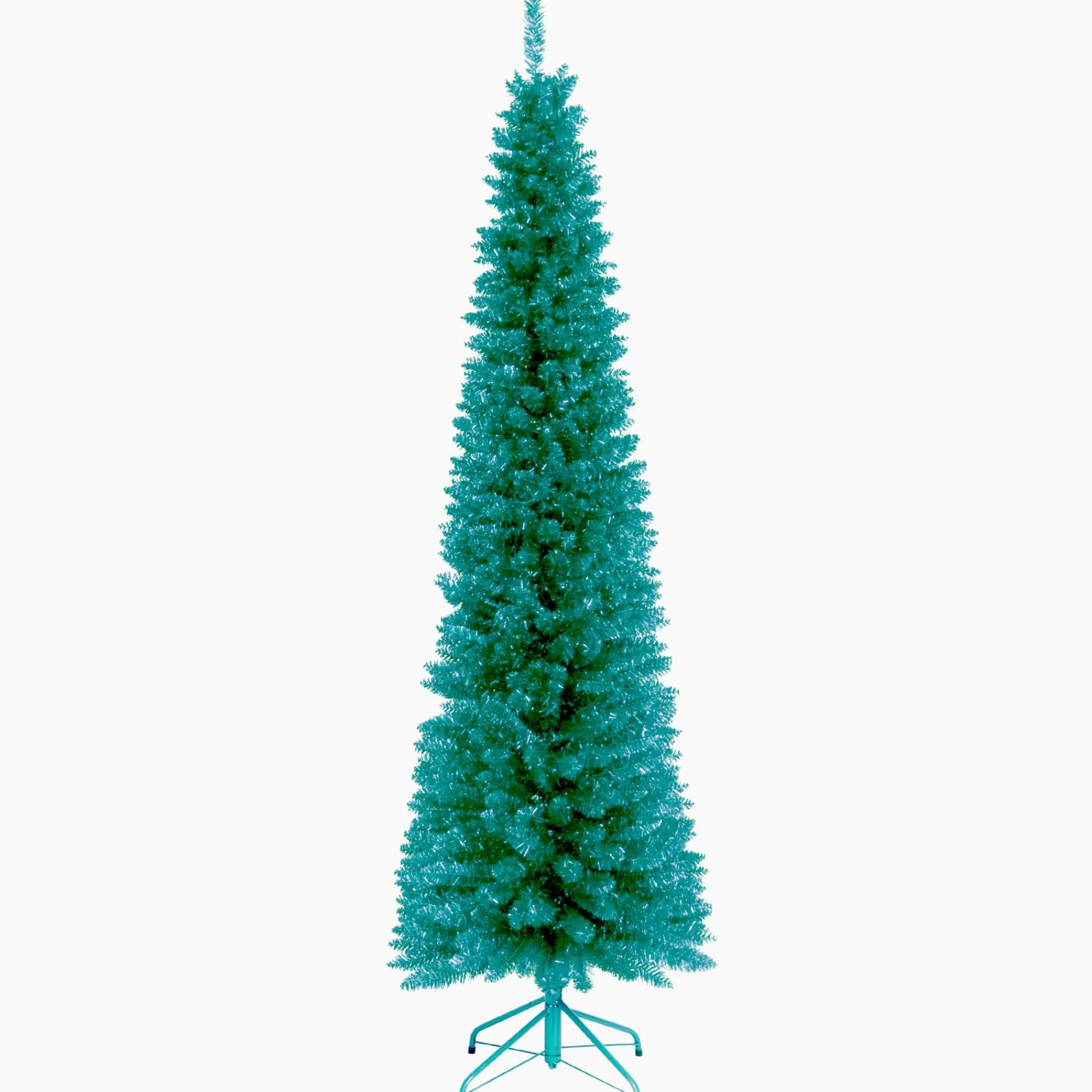 Christmas Central 6' Turquoise Tinsel Artificial Christmas Tre, Unlit< Colorful