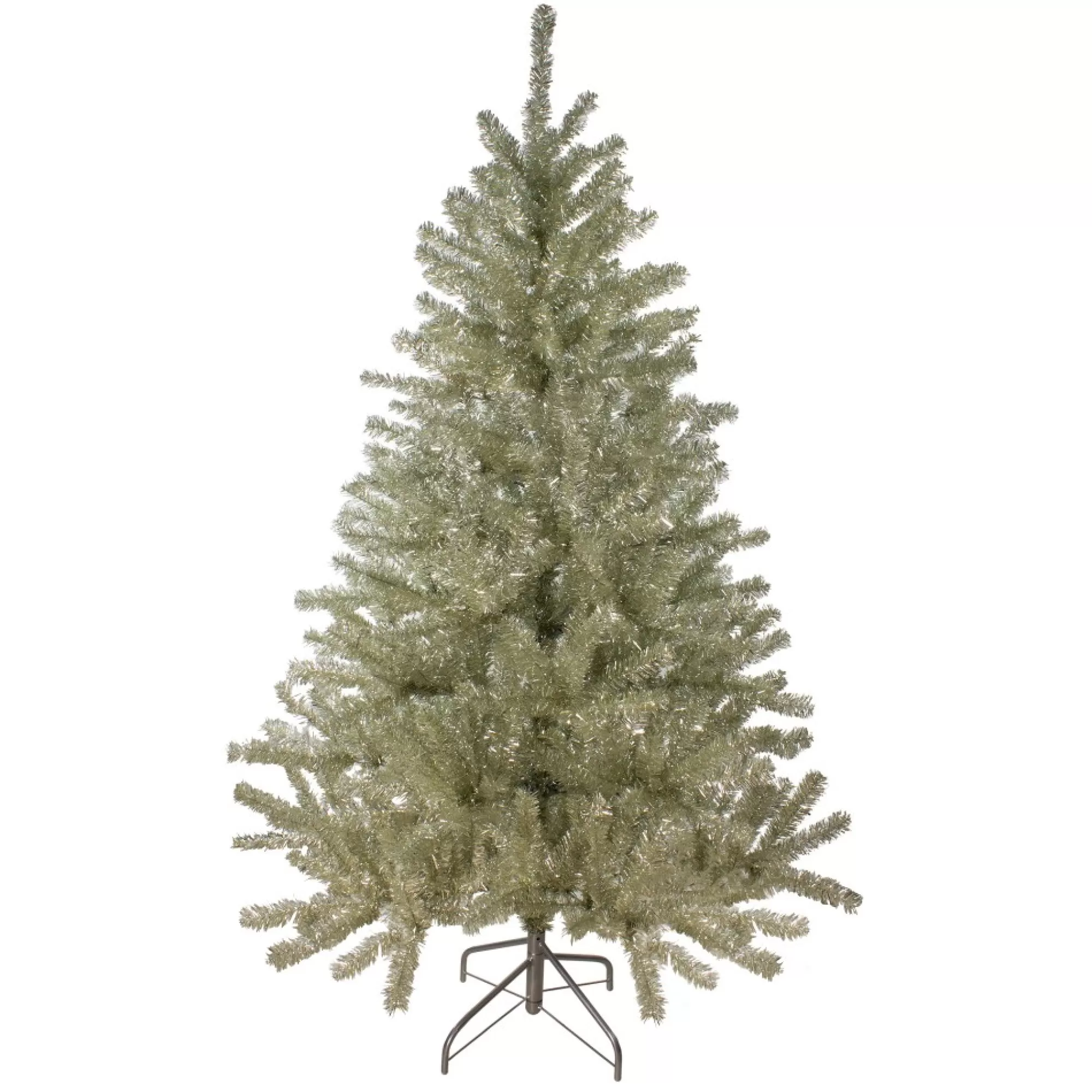 Northlight Unlit-6' Unlit Medium Platinum Tinsel Artificial Christmas Tree