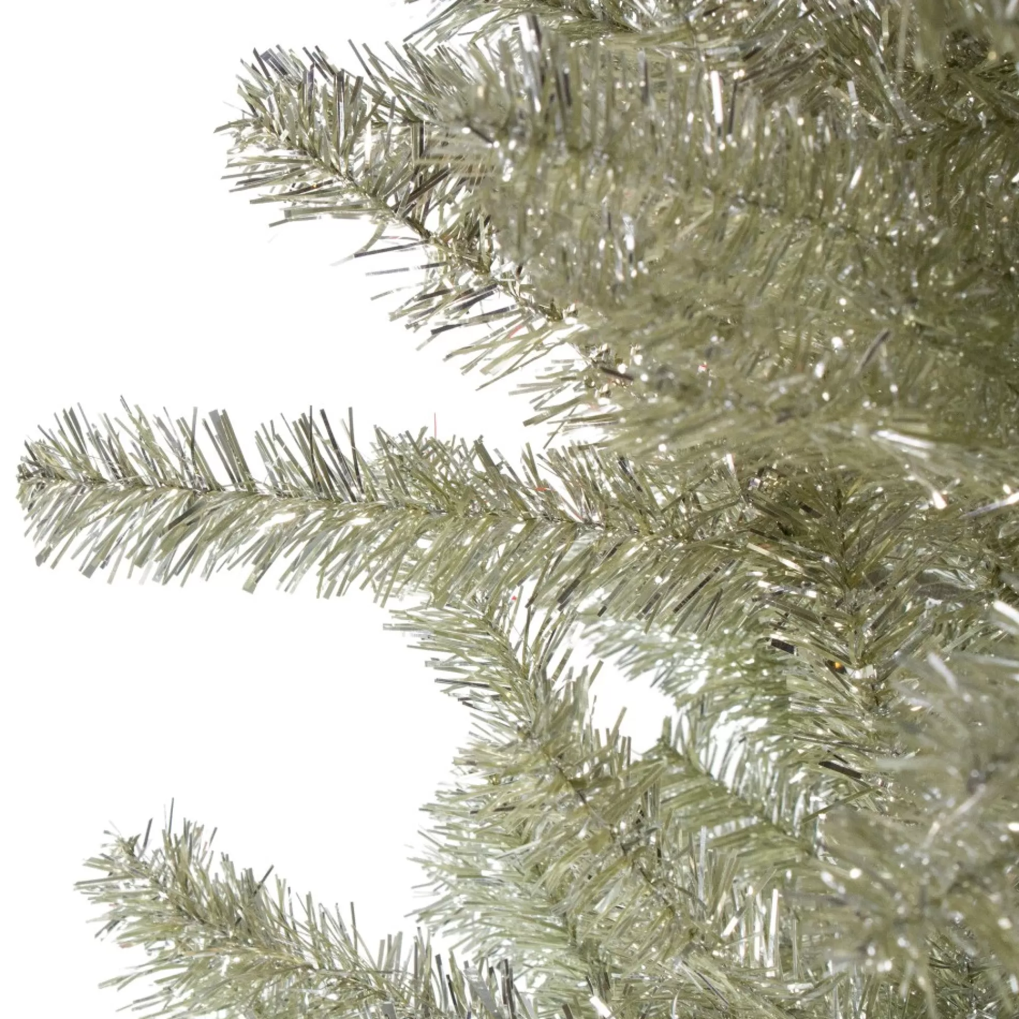 Northlight Unlit-6' Unlit Medium Platinum Tinsel Artificial Christmas Tree