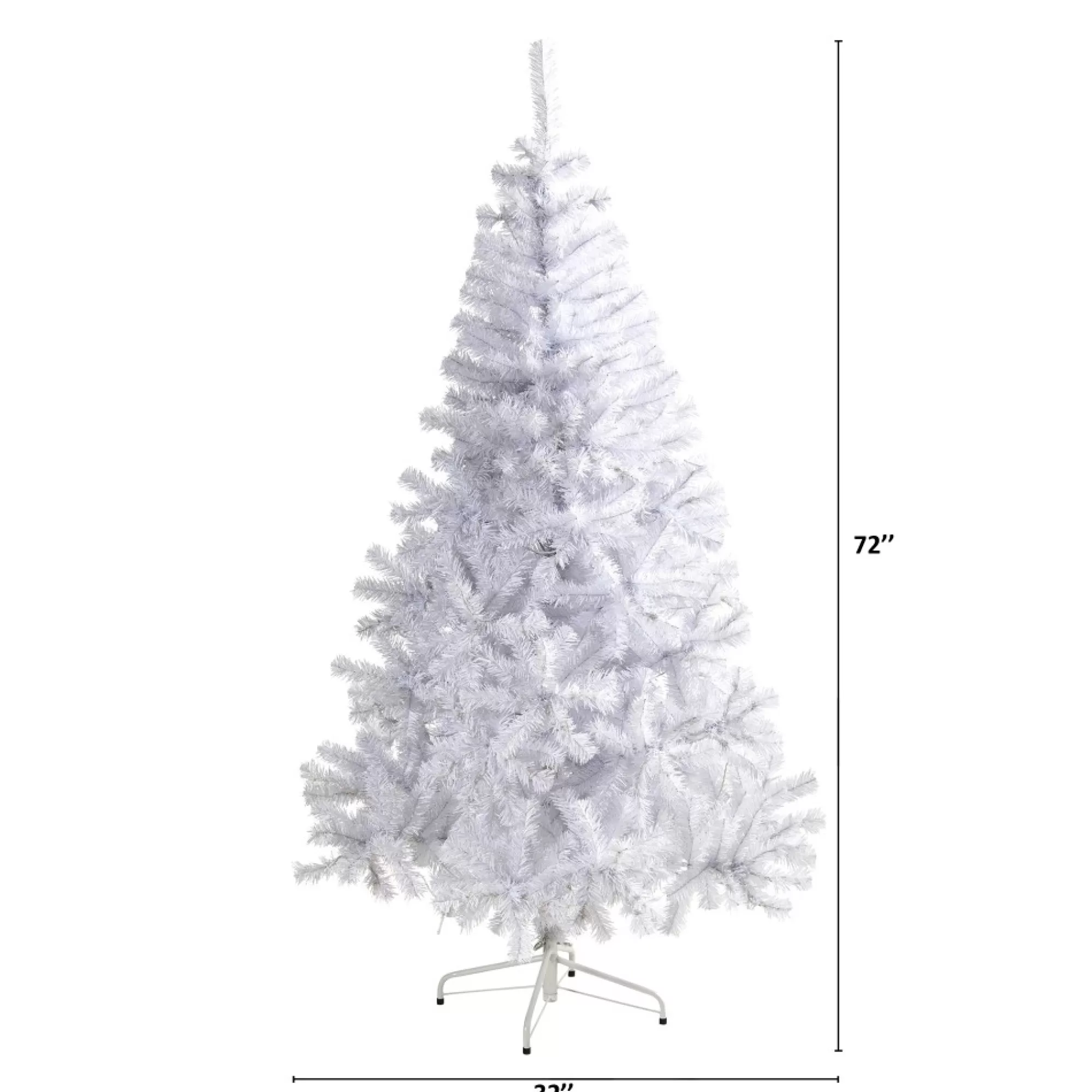 Nearly Natural Unlit-6' White Artificial Christmas Tree, Unlit