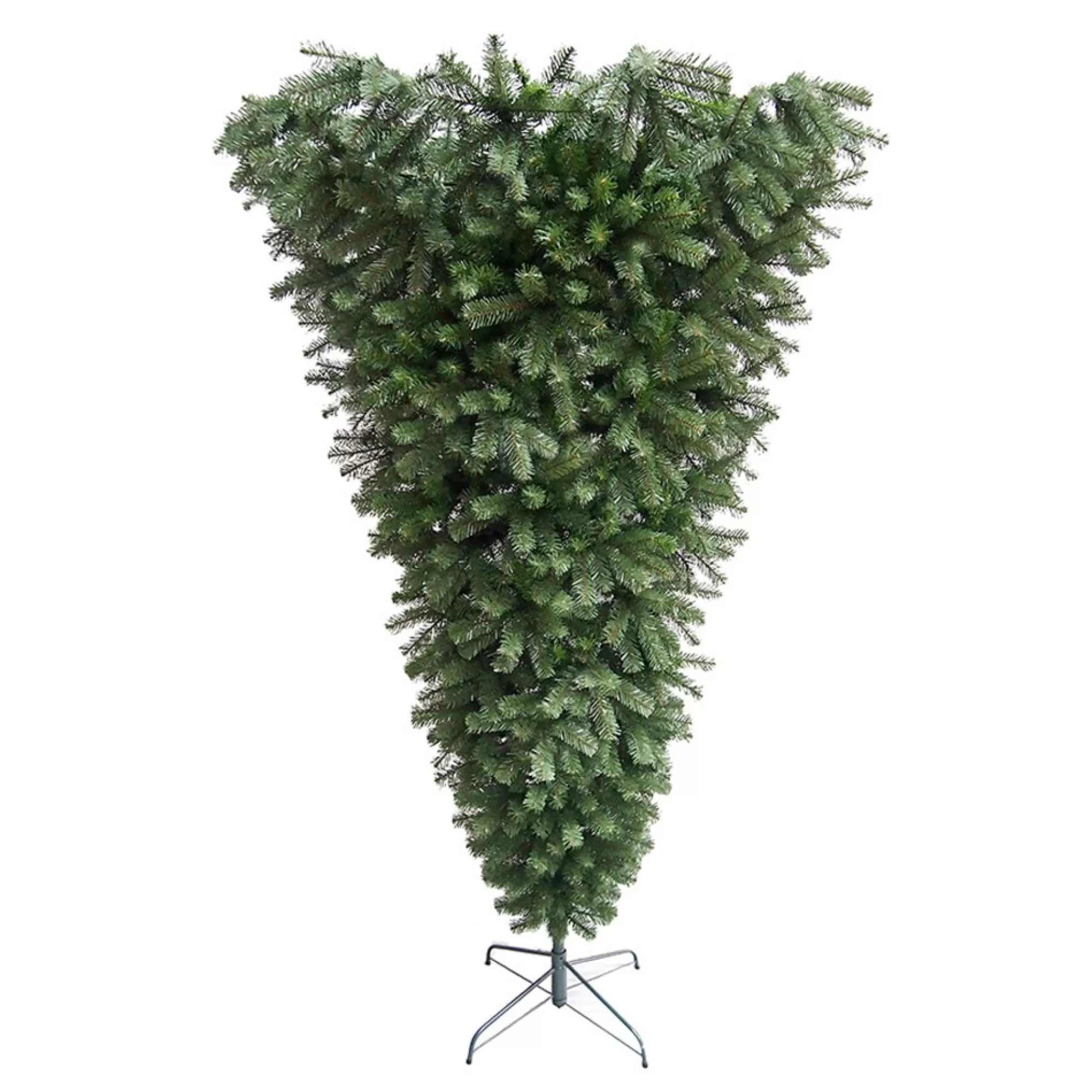 Northlight Upside Down-7.5' Green Spruce Artificial Upside Down Christmas Tree - Unlit