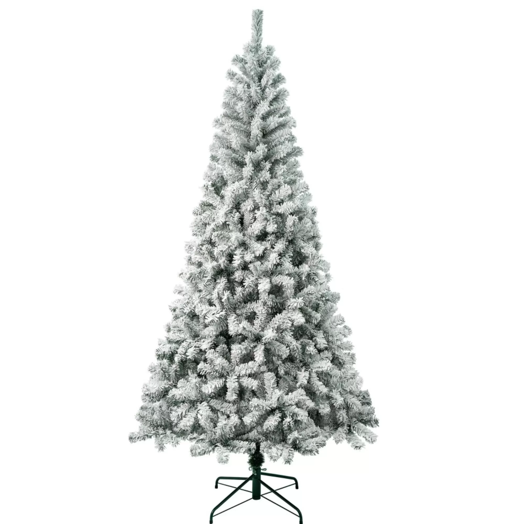 Christmas Central Unlit-7.5' Medium Acacia Flocked Artificial Christmas Tree, Unlit