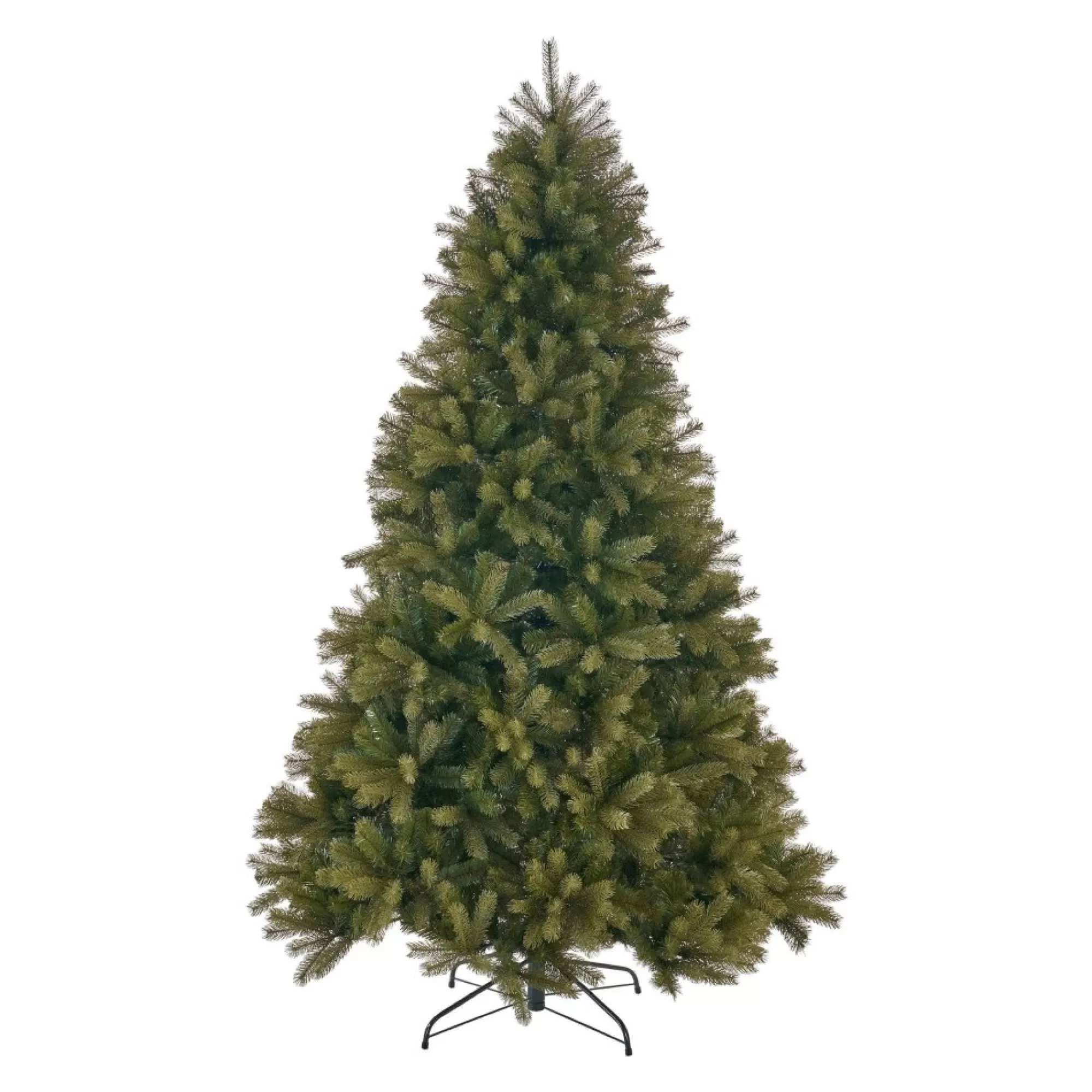 Contemporary Home Living Unlit-7.5' Medium Mixed Spruce Hinged Artificial Christmas Tree - Unlit