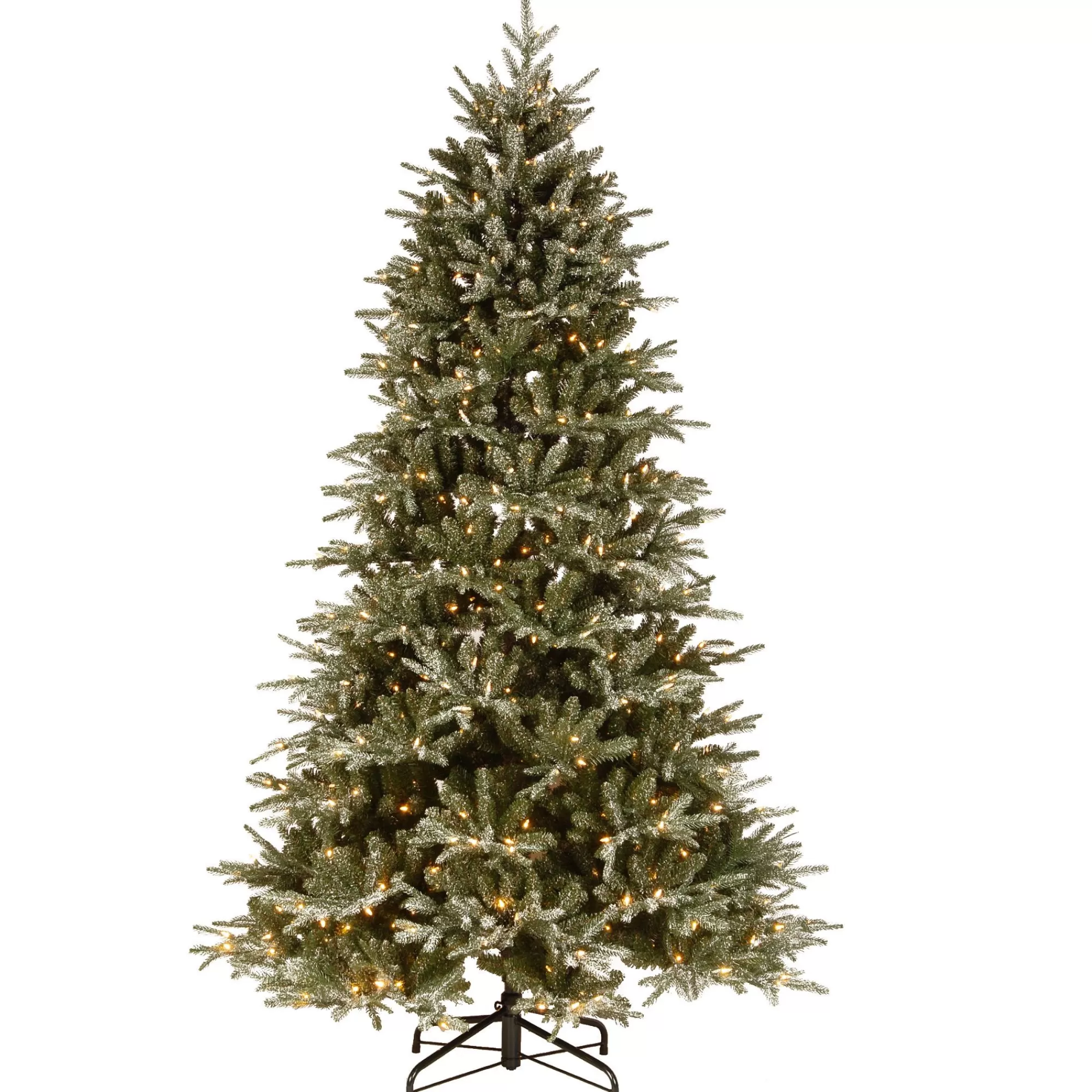 Christmas Central 7.5' Pre-Lit Frosted Geneva Artificial Christmas Tree, Clear Lights< Pre-Lit