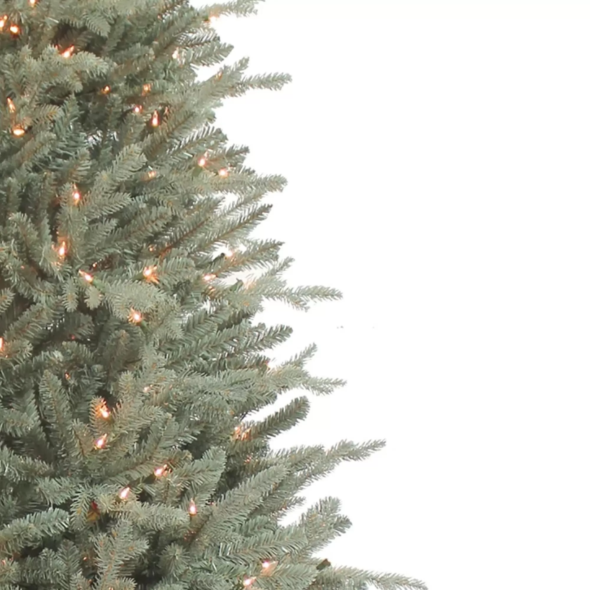 KSA 7.5' Pre-Lit Full Spruce Artificial Christmas Tree, Clear Lights< Pre-Lit