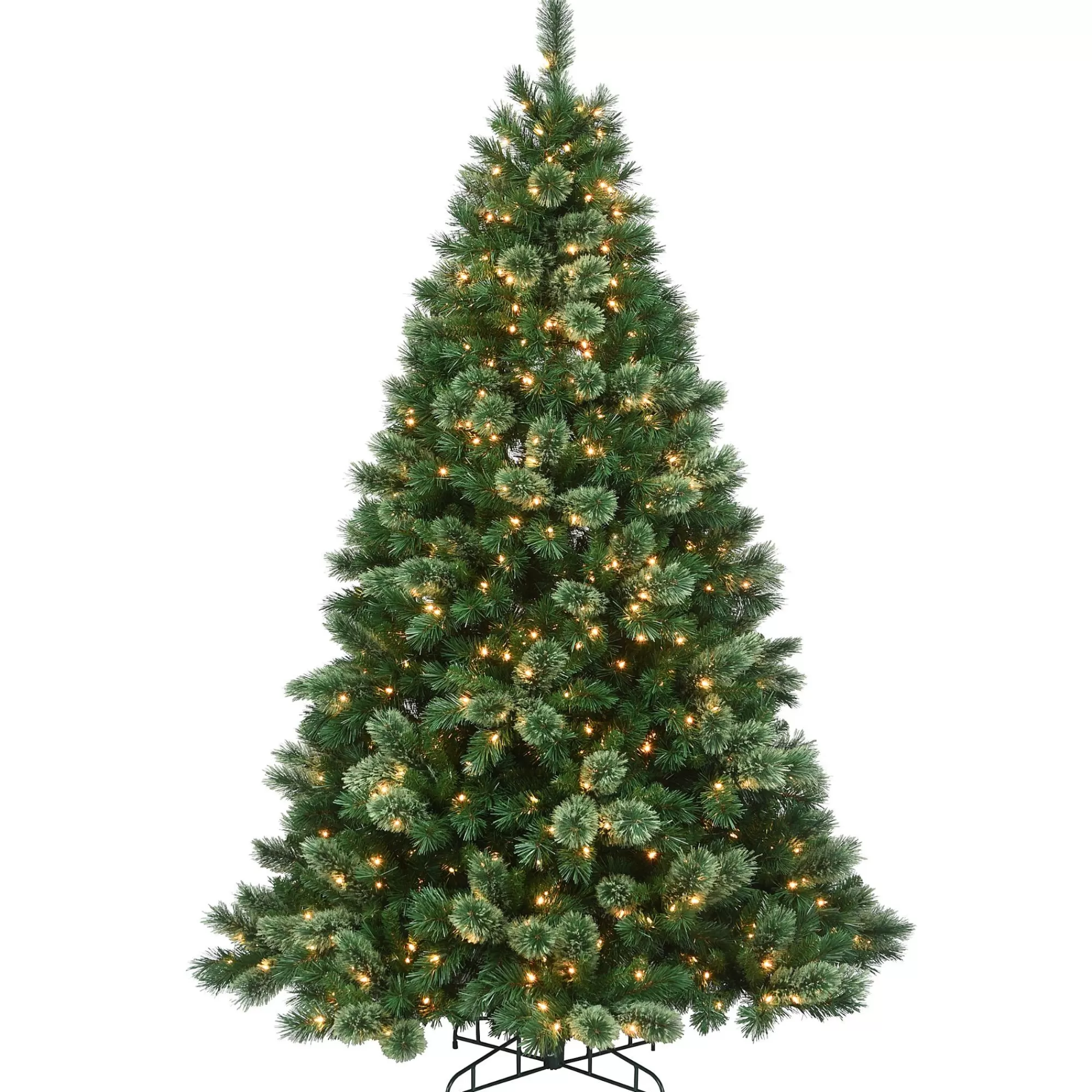 Christmas Central 7.5' Pre-Lit Hamburg Pine Artificial Christmas Tree, Clear Lights< Pre-Lit