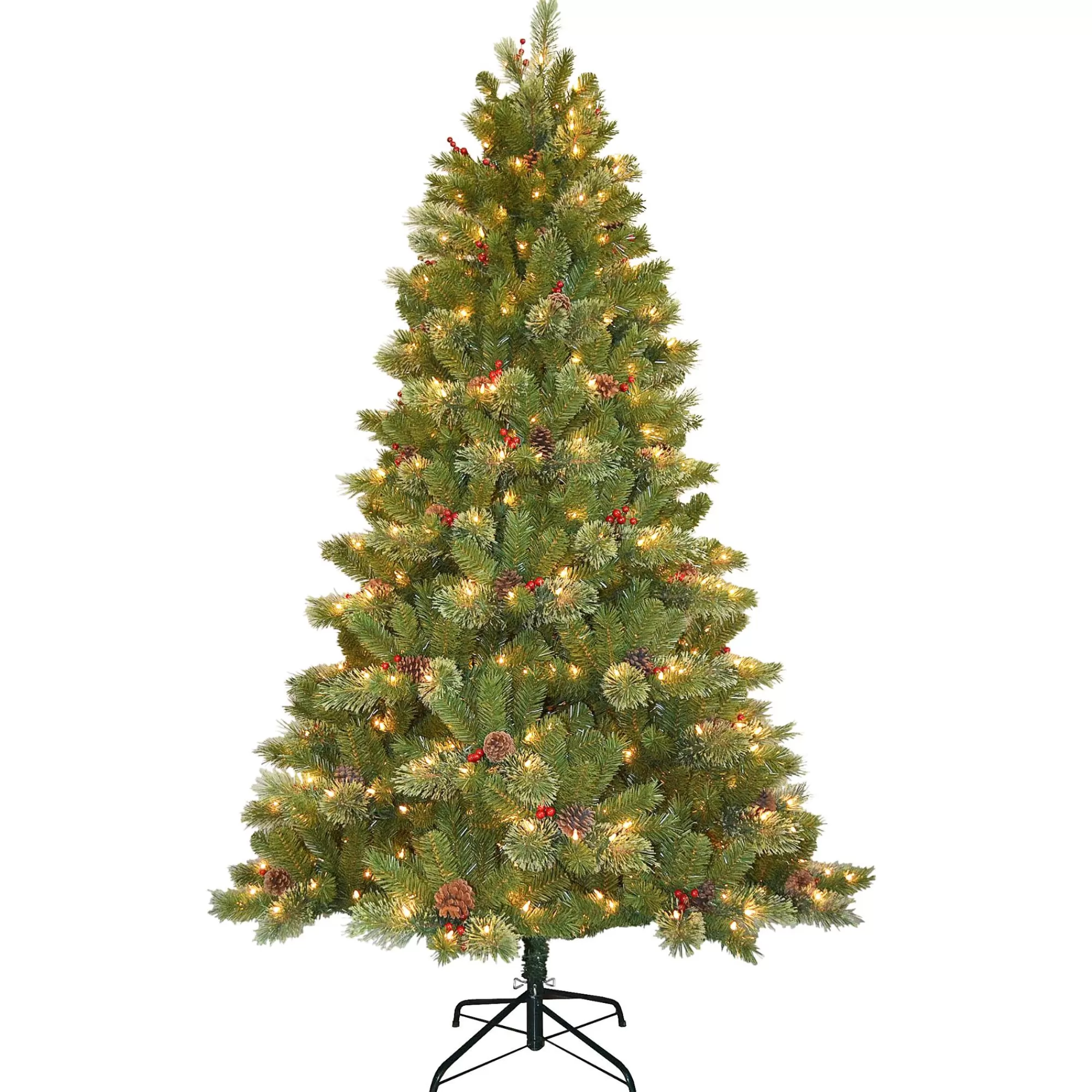 National Tree 7.5' Pre-Lit Medium Pine Artificial Christmas Tree - Clear Lights< Colorful