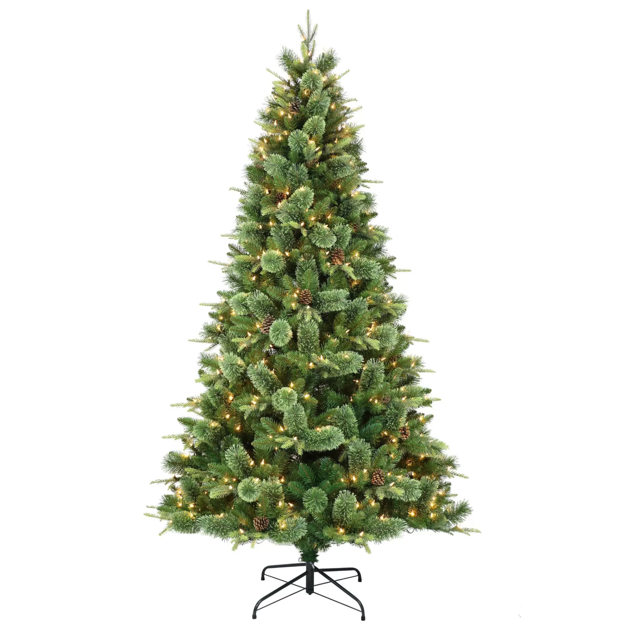 CC Christmas Decor 7.5' Pre-Lit Montana Pine Artificial Christmas Tree, Clear Lights< Pre-Lit