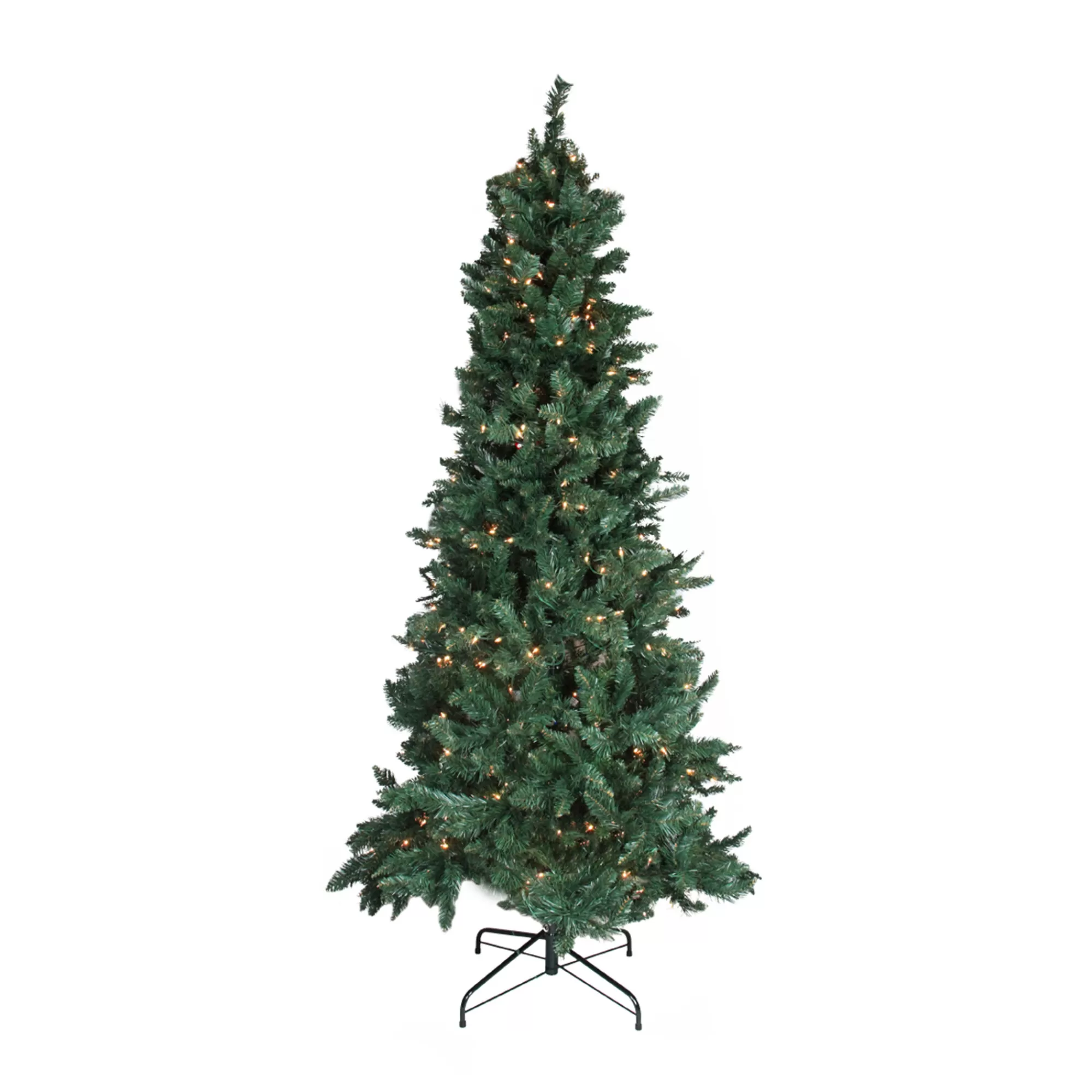 Northlight 7.5' Pre-Lit Slim Pine Artificial Christmas Tree - Clear Lights< Pre-Lit