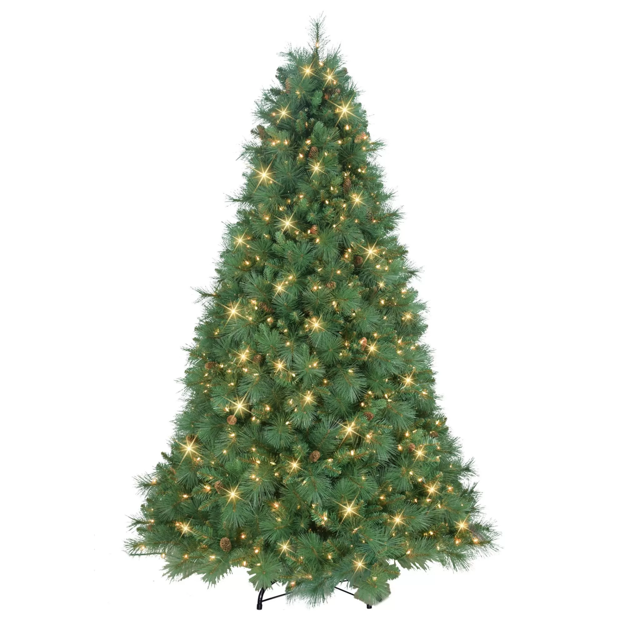 CC Christmas Decor 7.5' Pre-Lit Traditional Pine Artificial Christmas Tree, Clear Lights< Pre-Lit