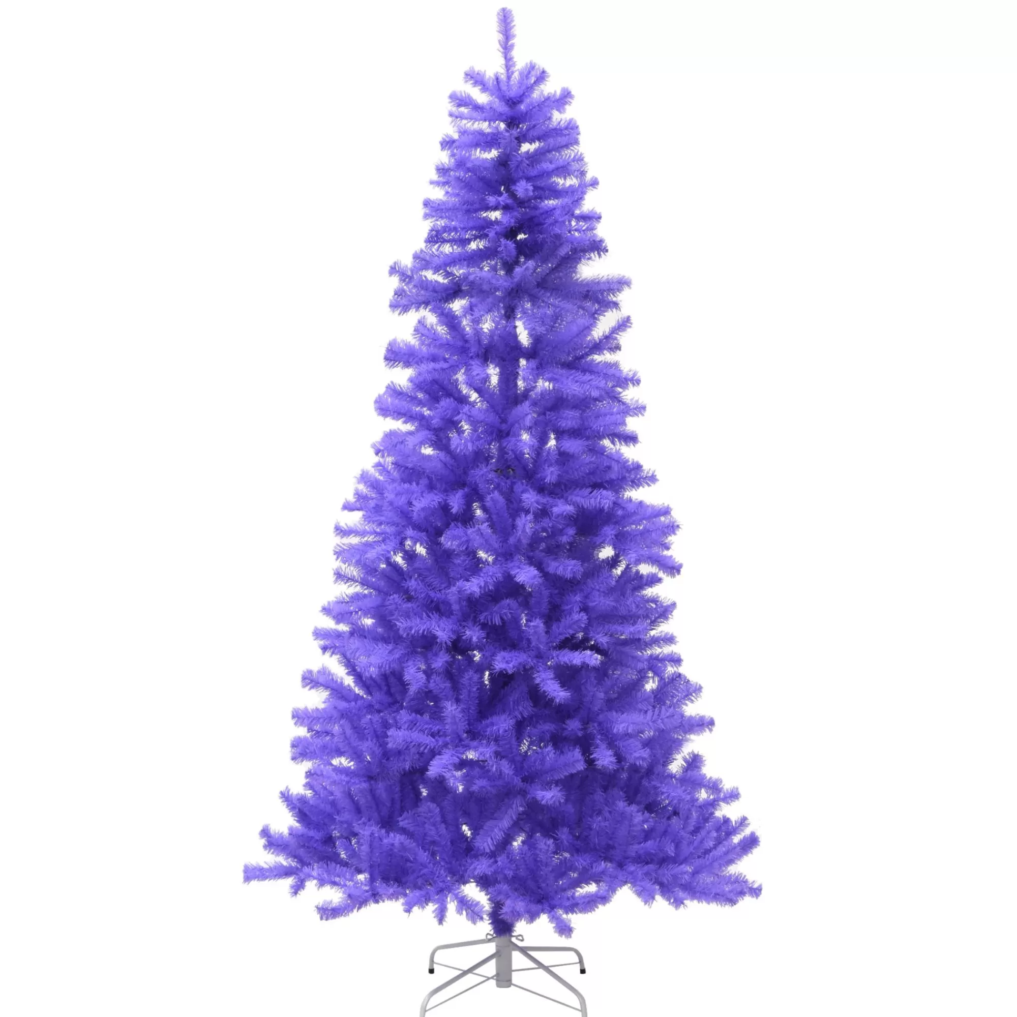 CC Christmas Decor 7.5' Purple Artificial Christmas Tree With White Stand, Unlit< Colorful