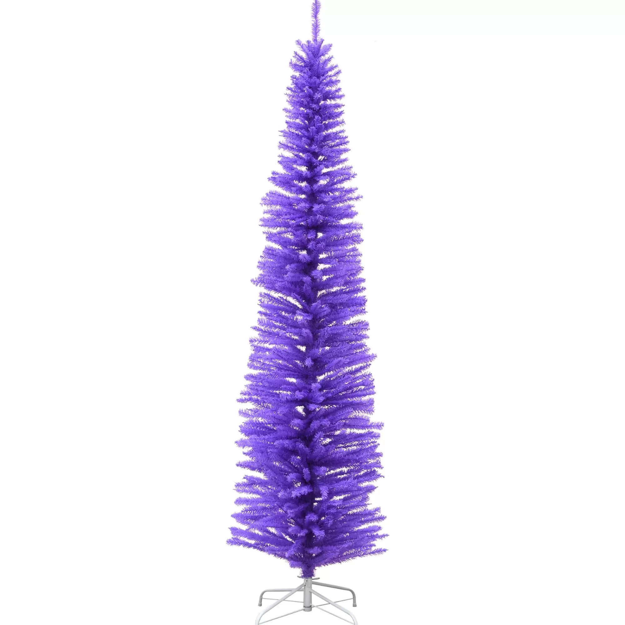 Christmas Central 7.5' Purple Slim Artificial Christmas Tree, Unlit< Colorful