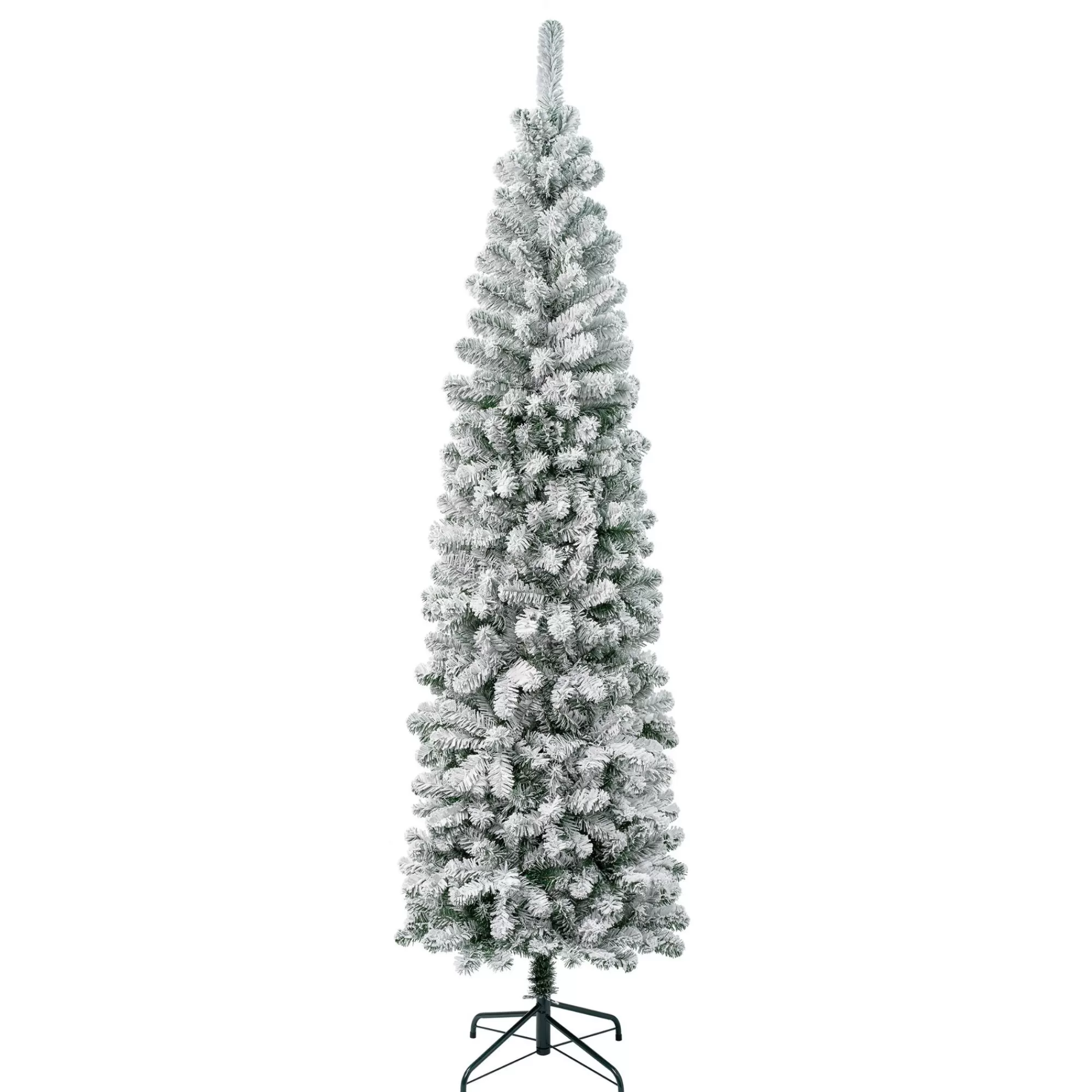 Christmas Central 7.5' Slim Flocked Acacia Artificial Christmas Tree, Unlit< Flocked