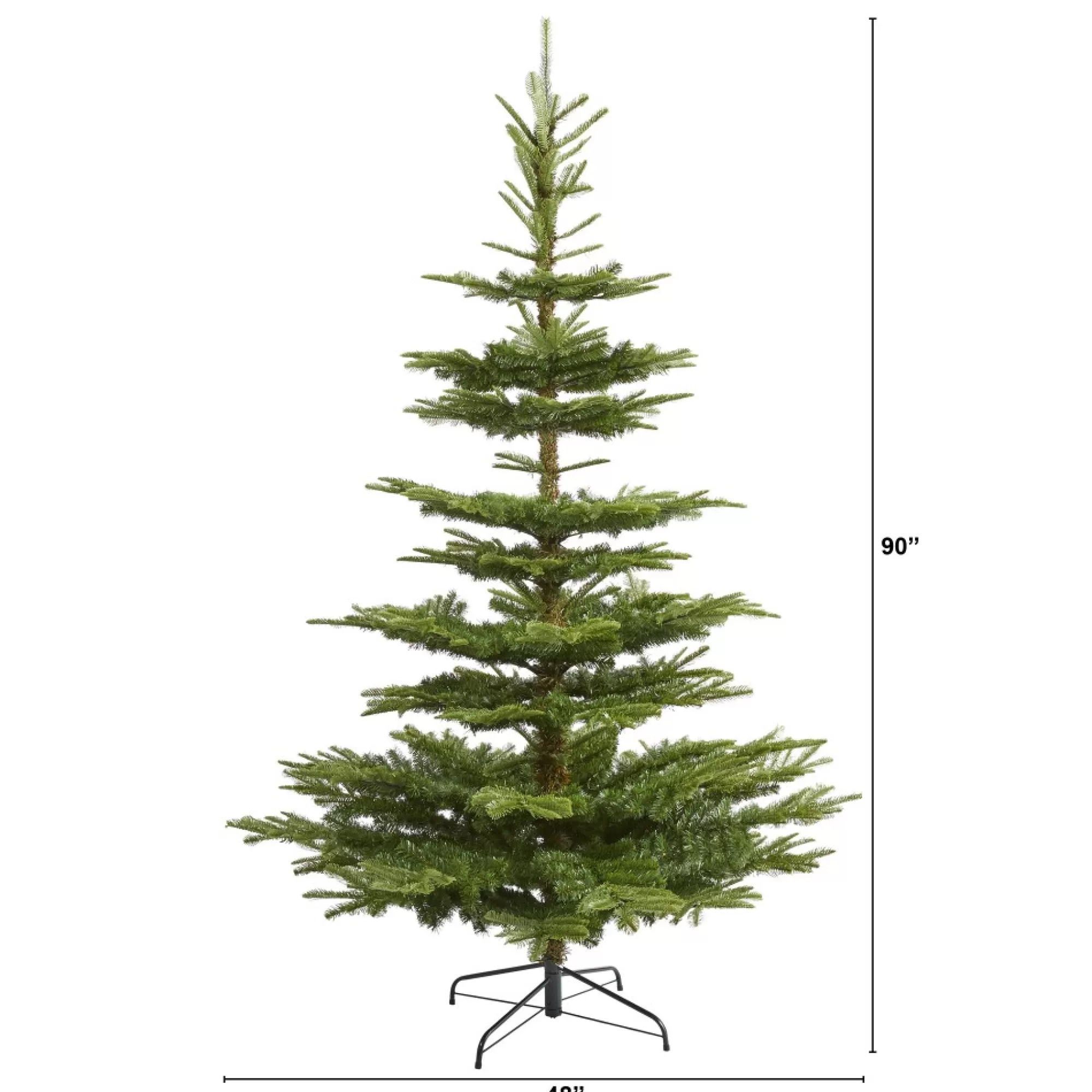 Nearly Natural Unlit-7.5' Washington Spruce Artificial Christmas Tree, Unlit