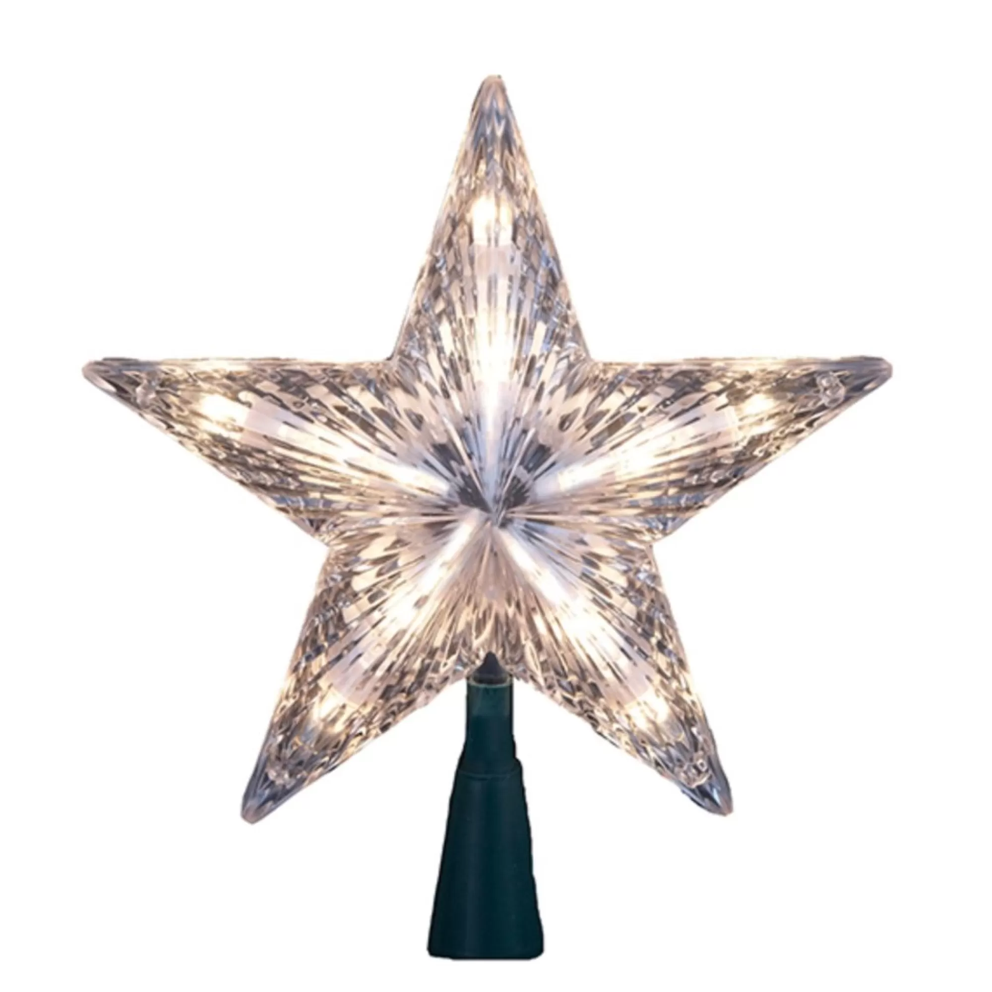 KSA Stars-7" Clear 5 Point Classic Star Christmas Tree Topper