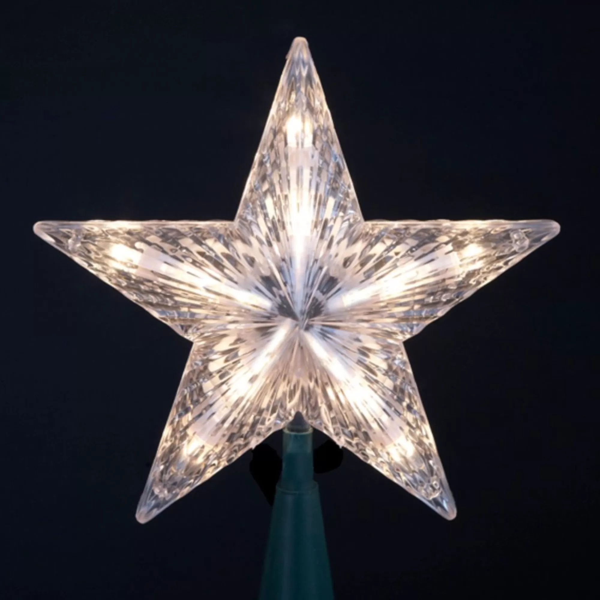 KSA Stars-7" Clear 5 Point Classic Star Christmas Tree Topper