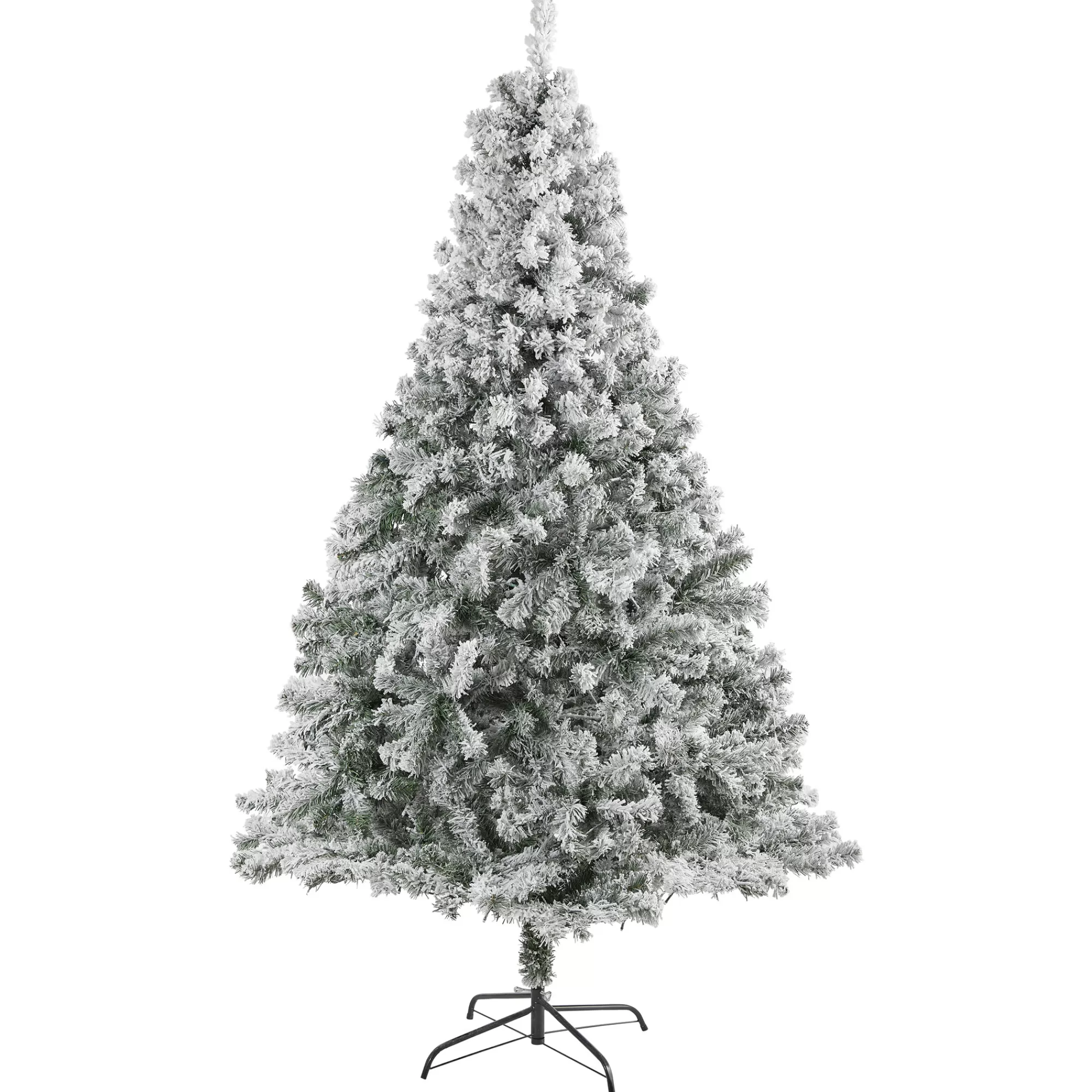 Nearly Natural 7' Flocked Rock Spruce Artificial Christmas Tree, Unlit< Flocked