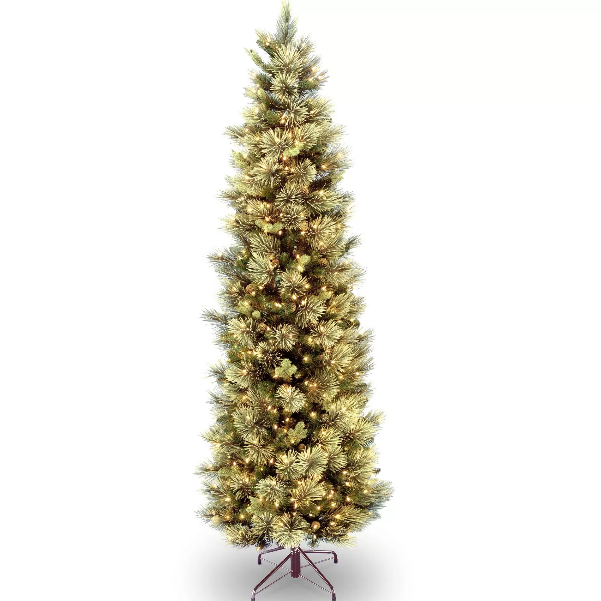 Christmas Central 7 Ft. Carolina Pine Slim Tree With Clear Lights< Pre-Lit